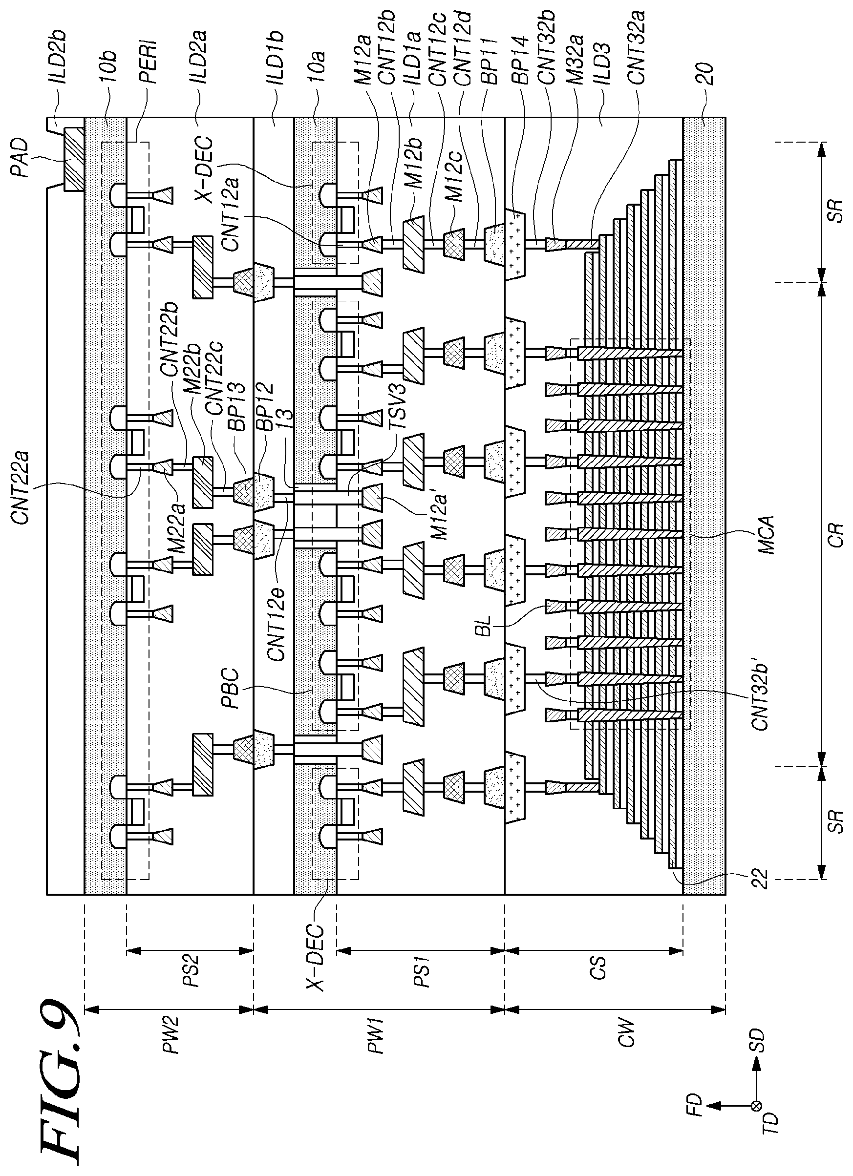 Patent US12101930 Figure 12 – Memory device having vertical structure
