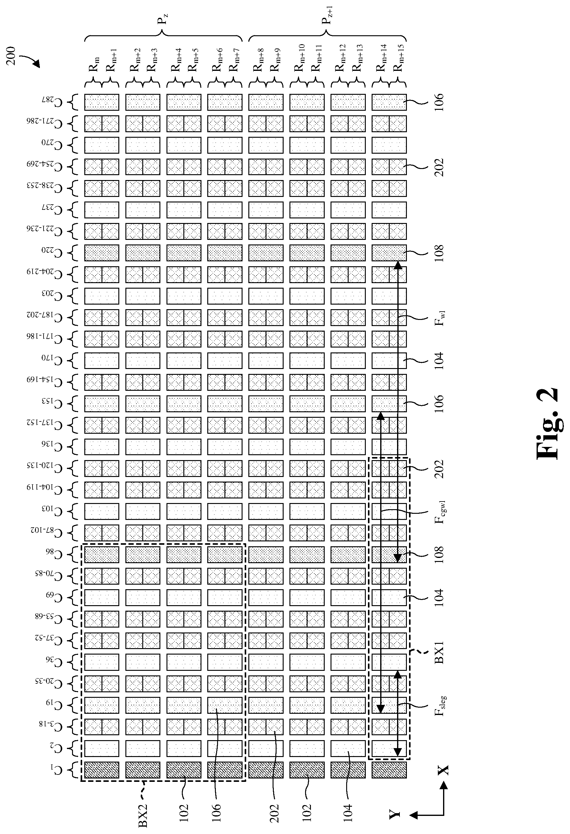 Patent US12101931 Figure 2 – Strap-cell architecture for embedded memory