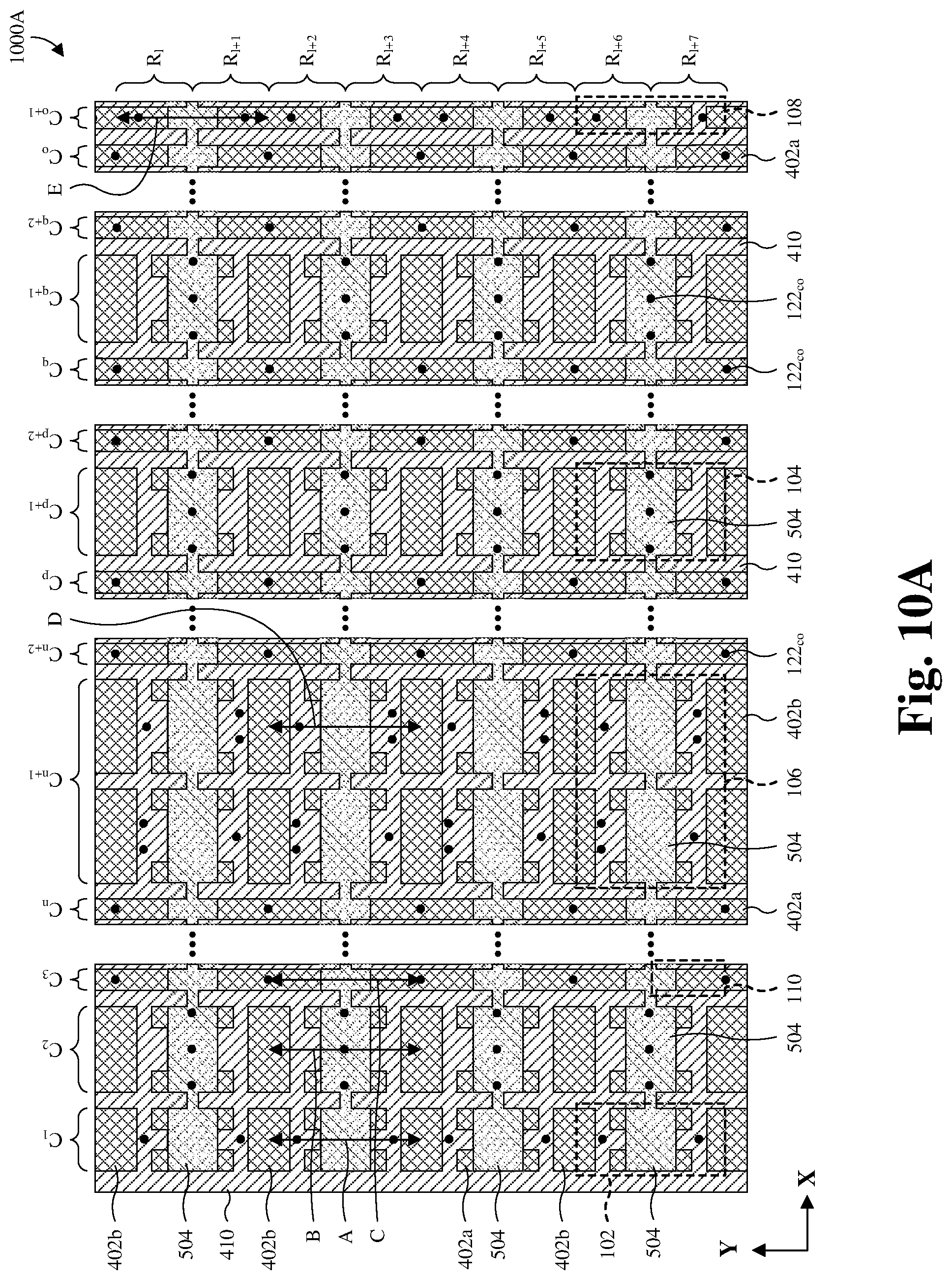 Patent US12101931 Figure 10 – Strap-cell architecture for embedded memory