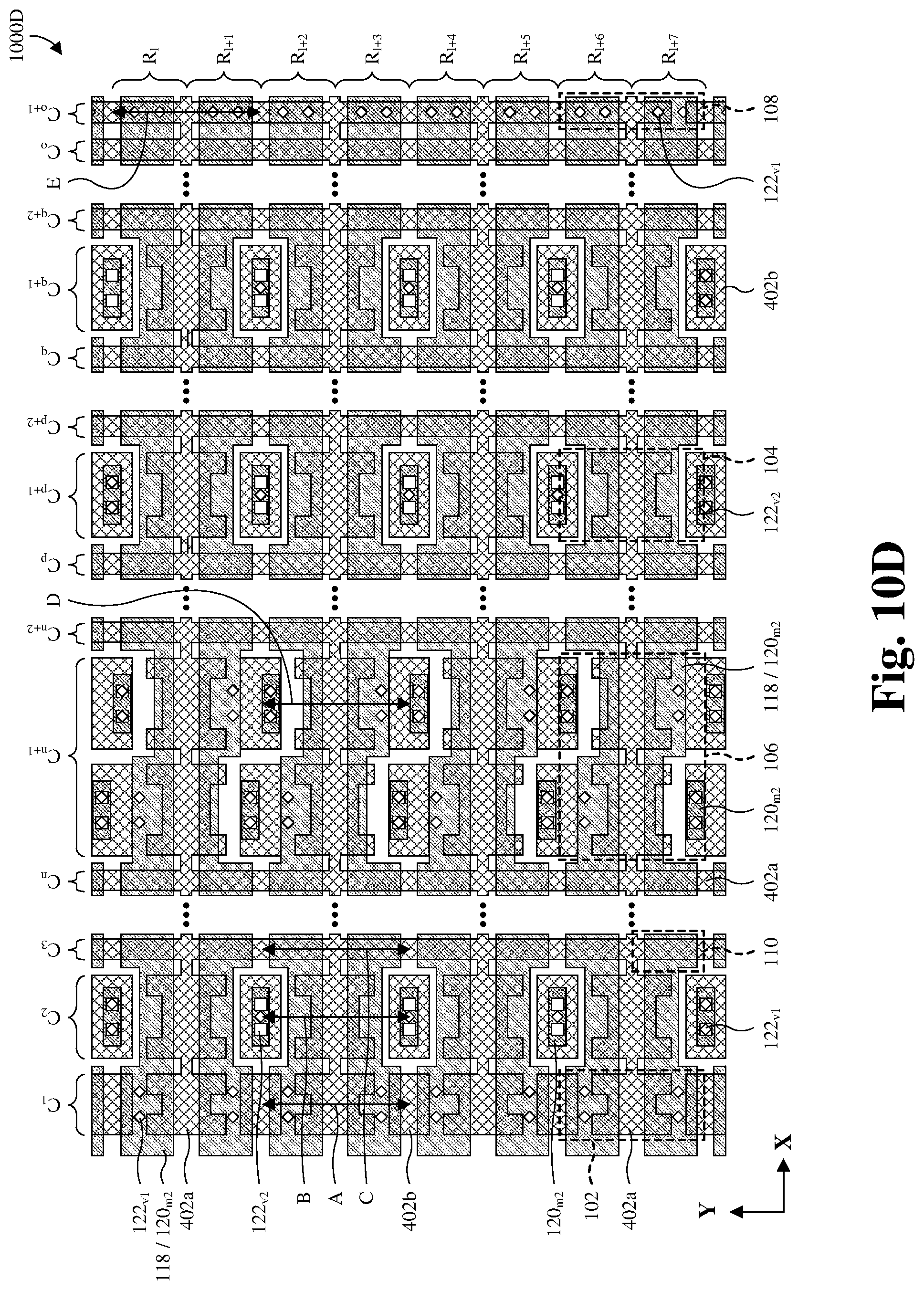 Patent US12101931 Figure 13 – Strap-cell architecture for embedded memory