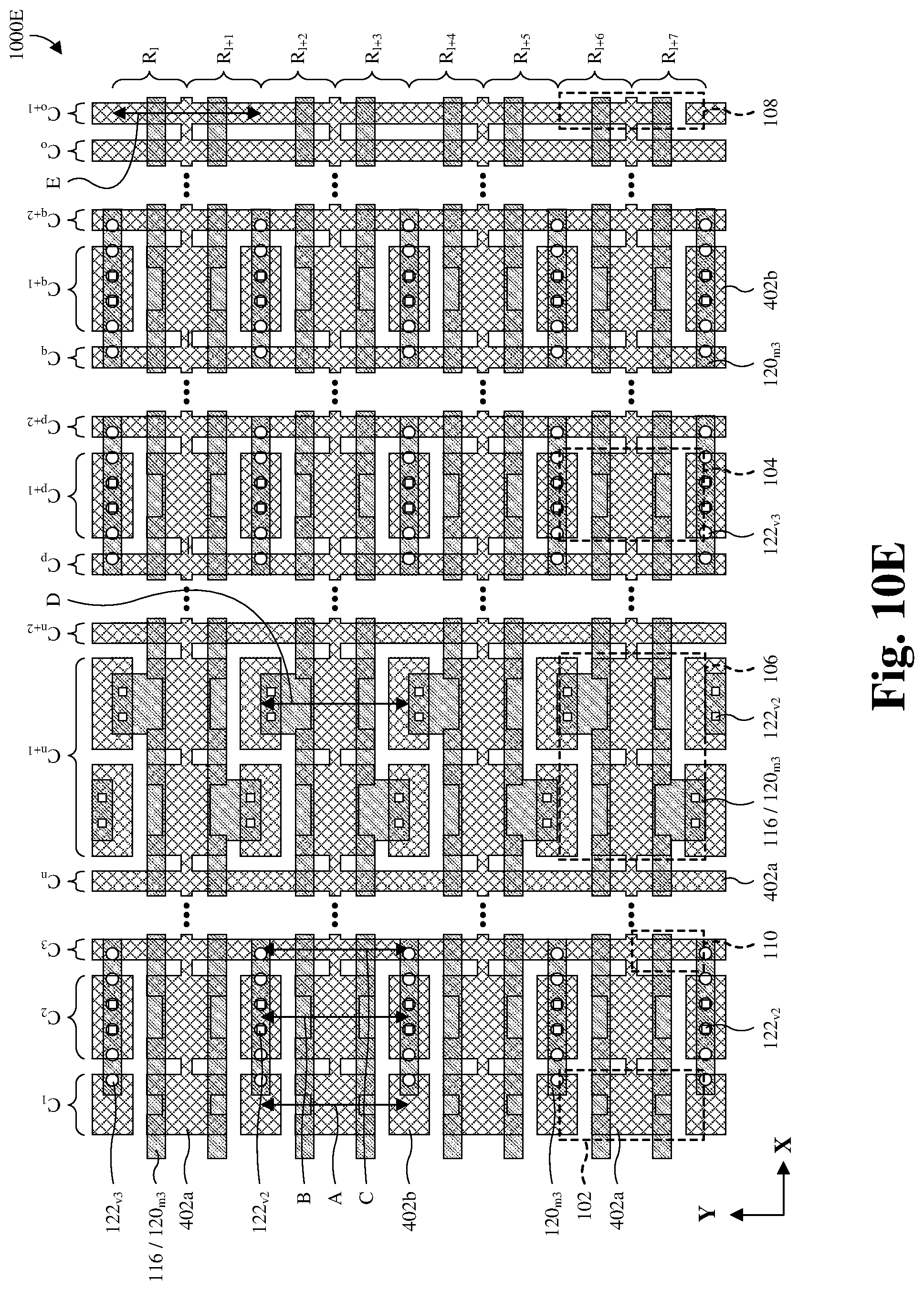 Patent US12101931 Figure 14 – Strap-cell architecture for embedded memory
