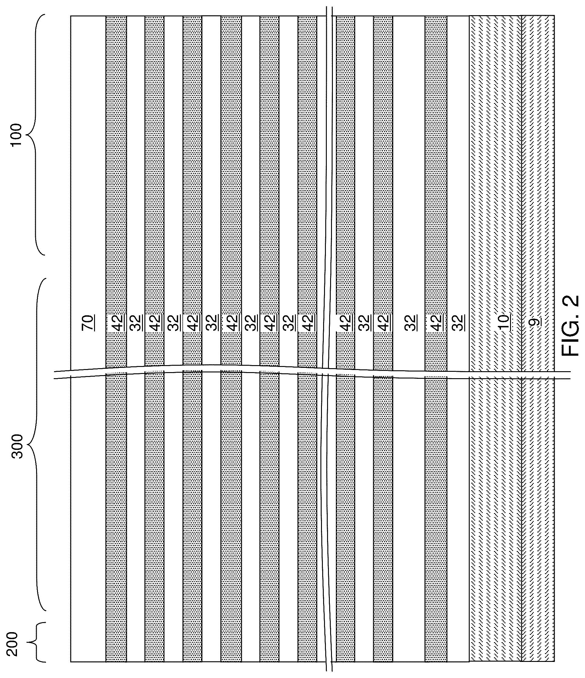 Patent US12101936 Figure 2 – Three dimensional memory device and method of making thereof by forming channel and memory film after word line replacement