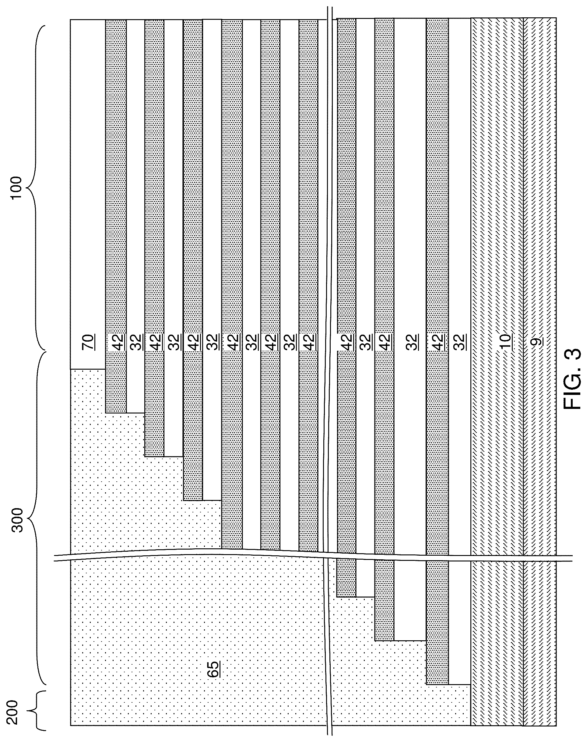 Patent US12101936 Figure 3 – Three dimensional memory device and method of making thereof by forming channel and memory film after word line replacement