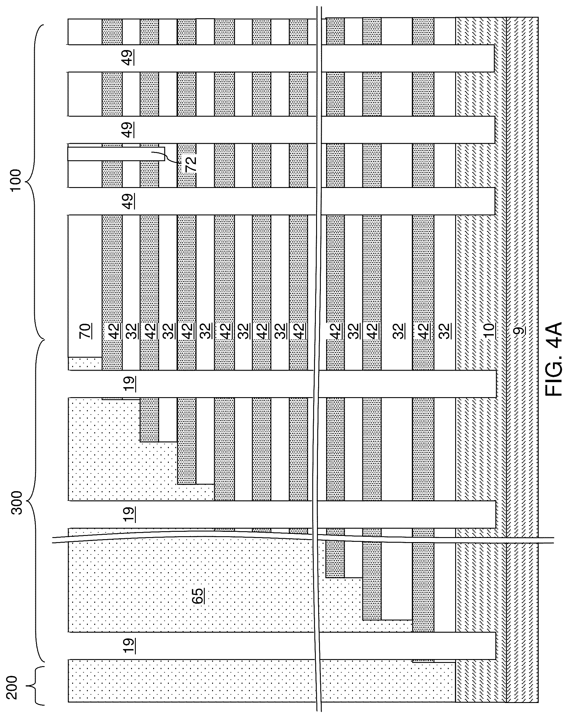 Patent US12101936 Figure 4 – Three dimensional memory device and method of making thereof by forming channel and memory film after word line replacement