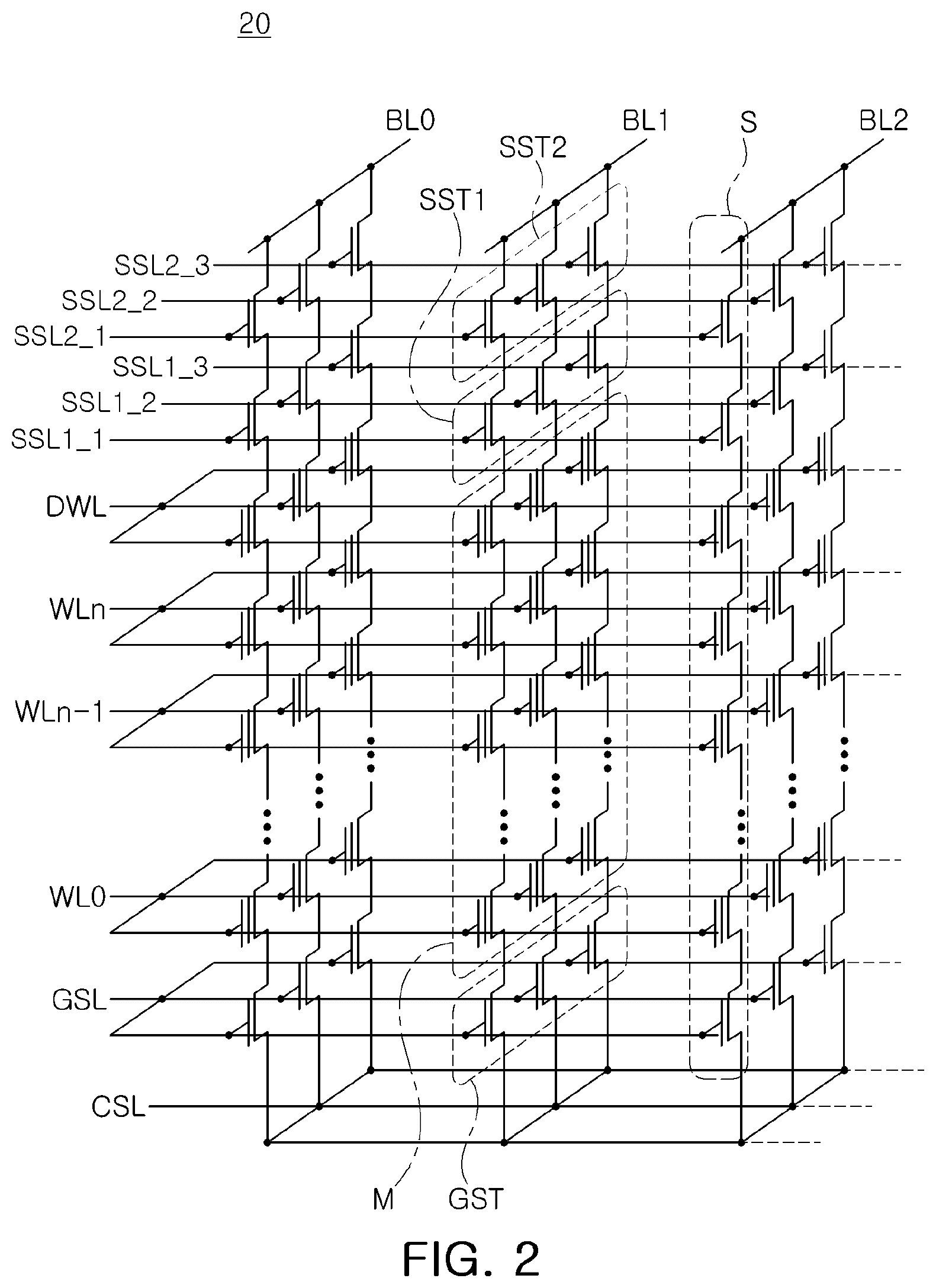 Patent US12101937 Figure 2 – 3D semiconductor memory device