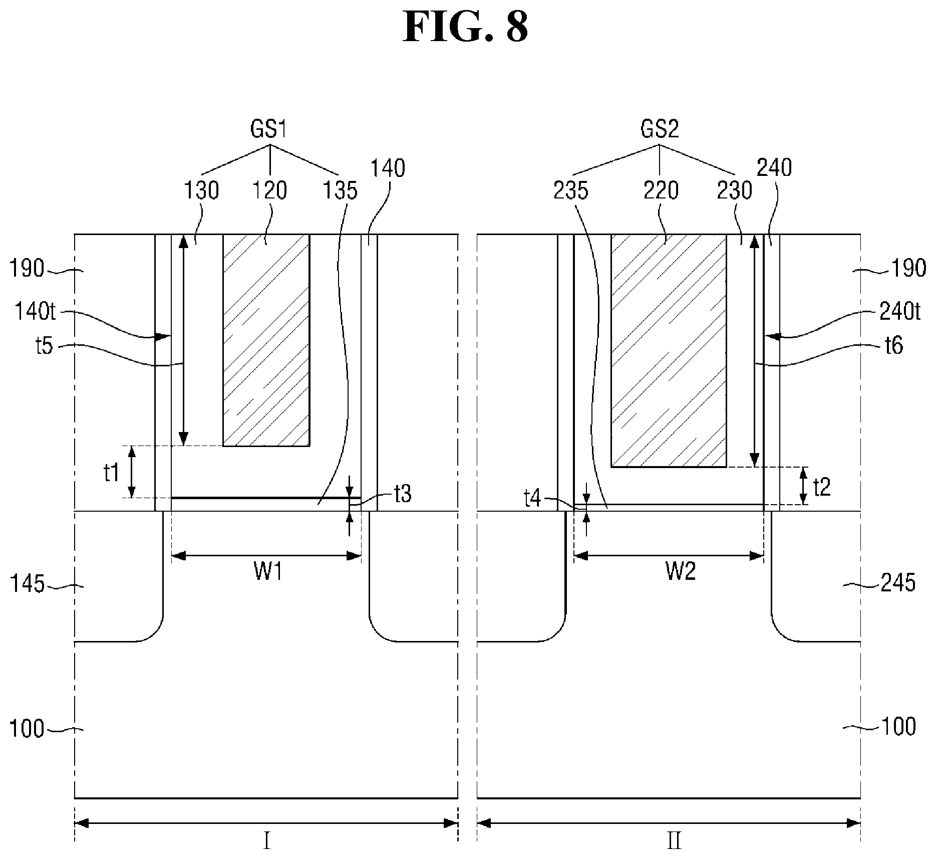 Patent US12101940 Figure 8 – Semiconductor device