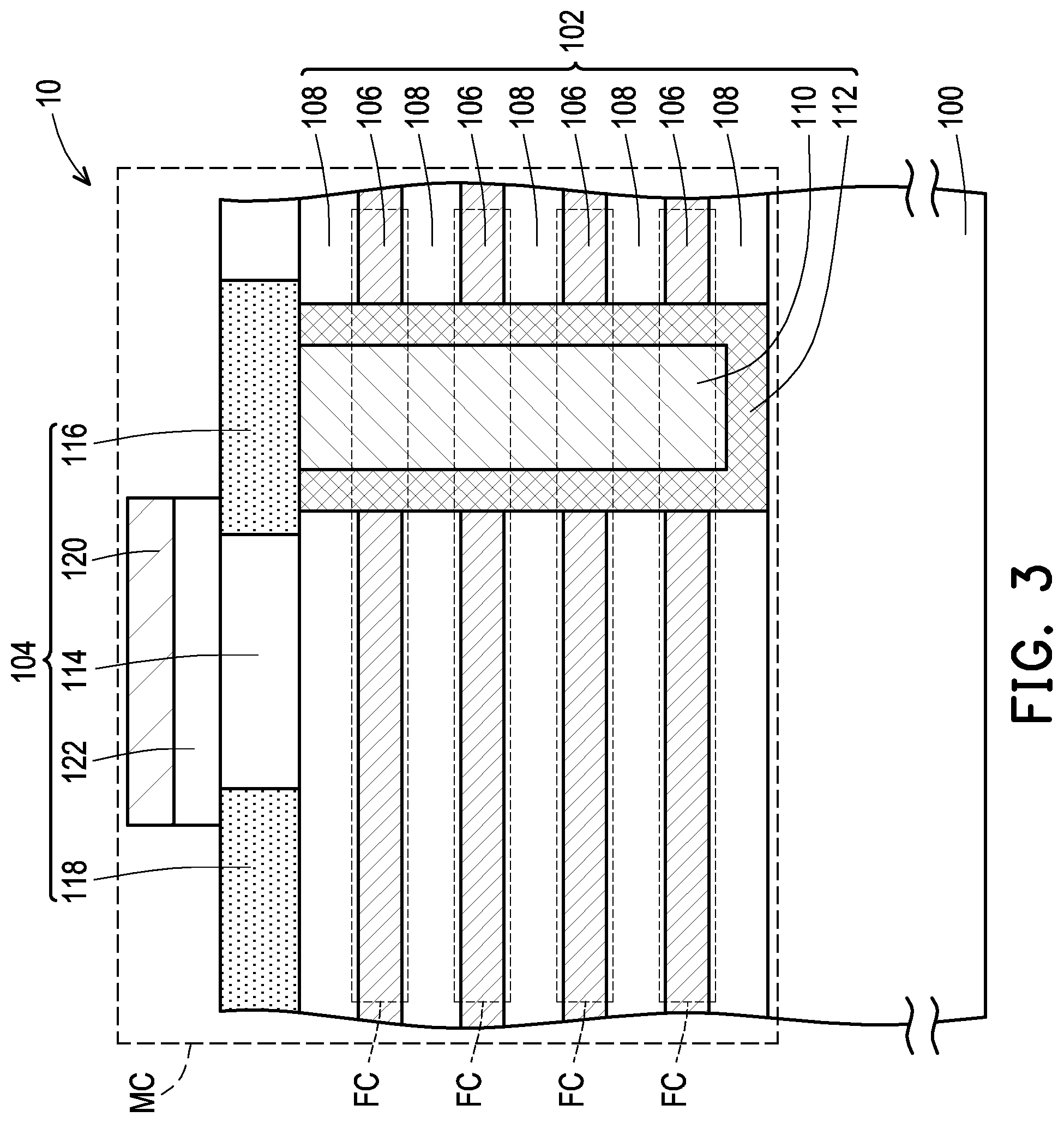 Patent US12101941 Figure 3 – Ferroelectric memory structure