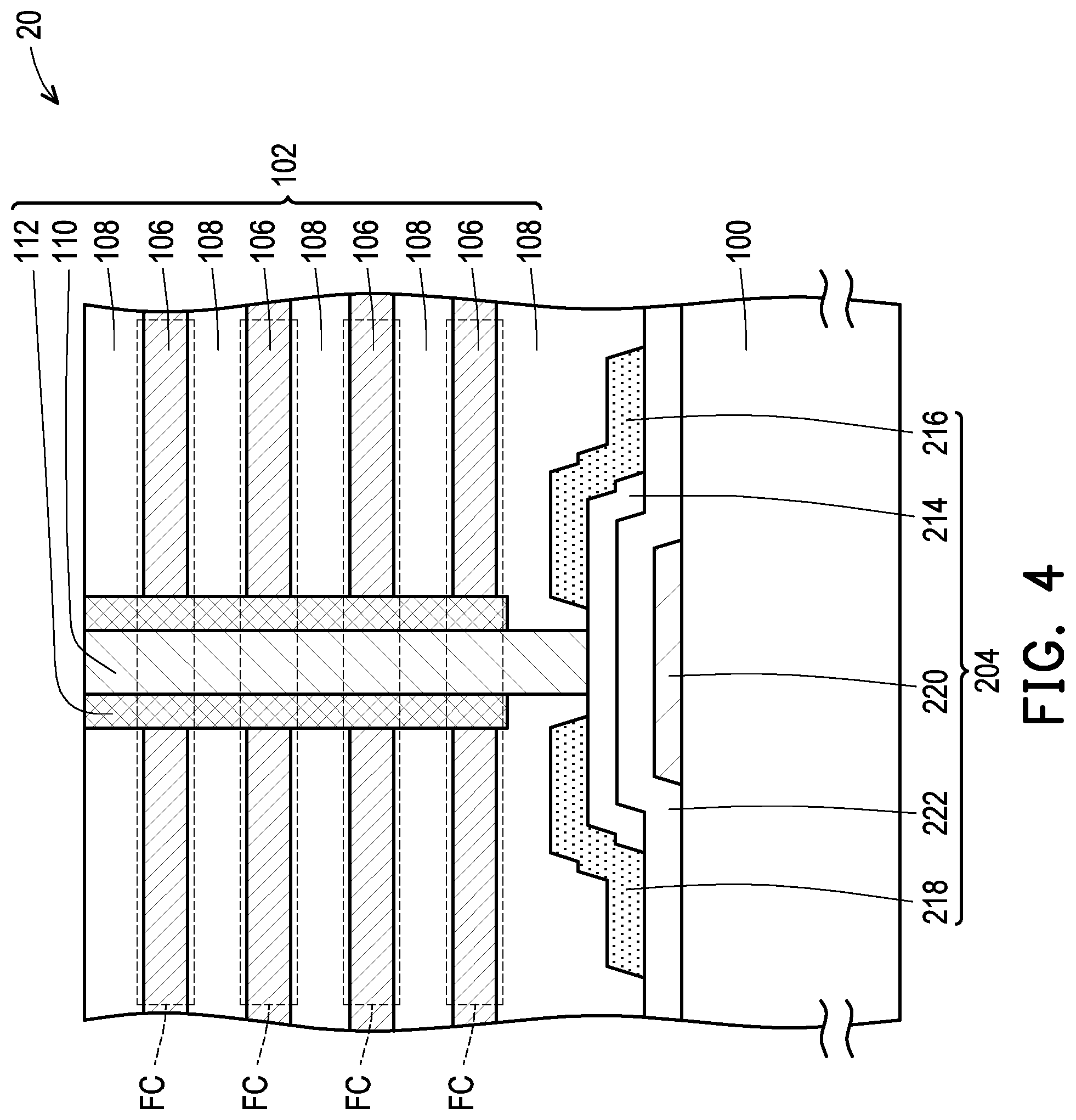 Patent US12101941 Figure 4 – Ferroelectric memory structure
