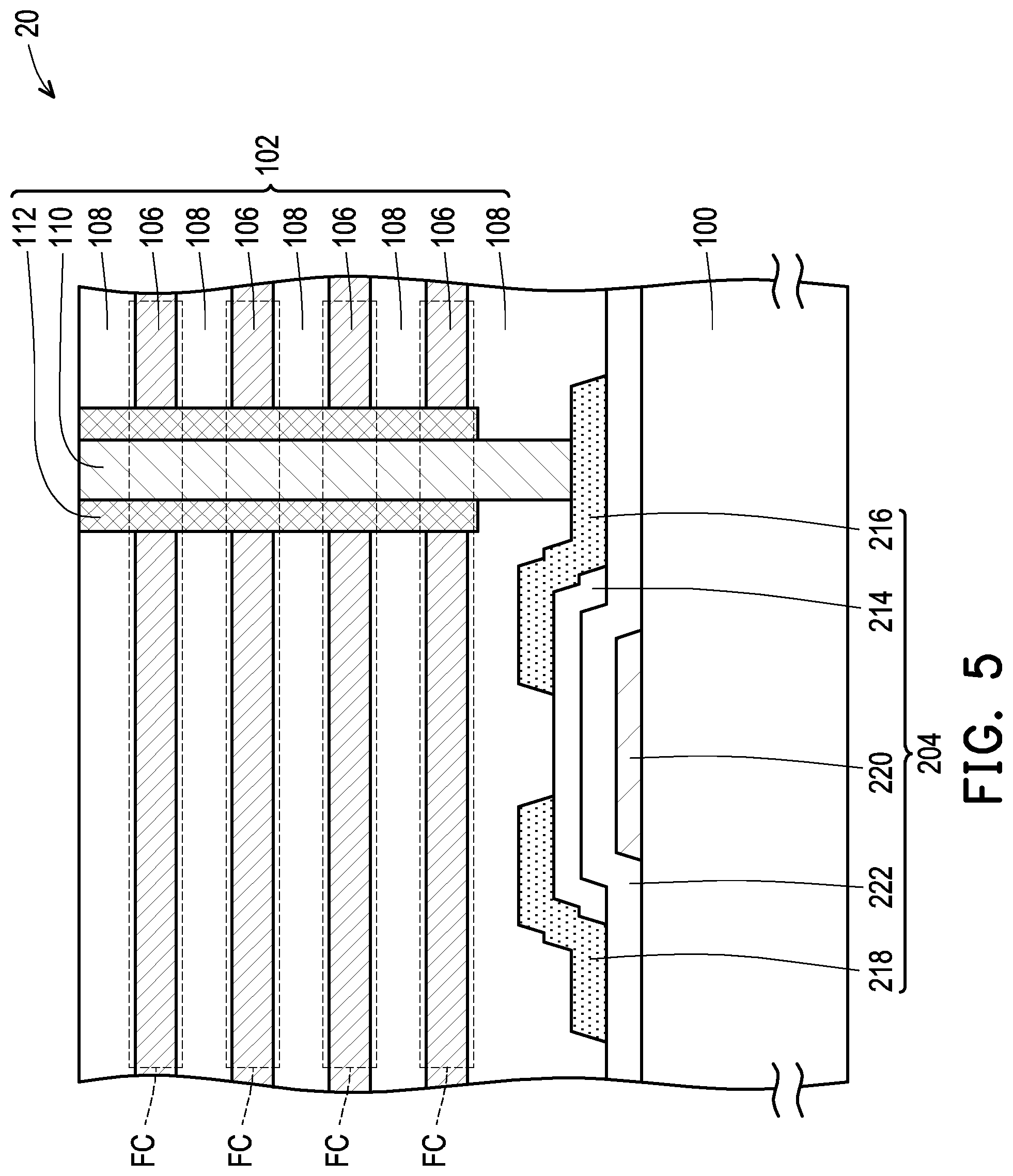 Patent US12101941 Figure 5 – Ferroelectric memory structure