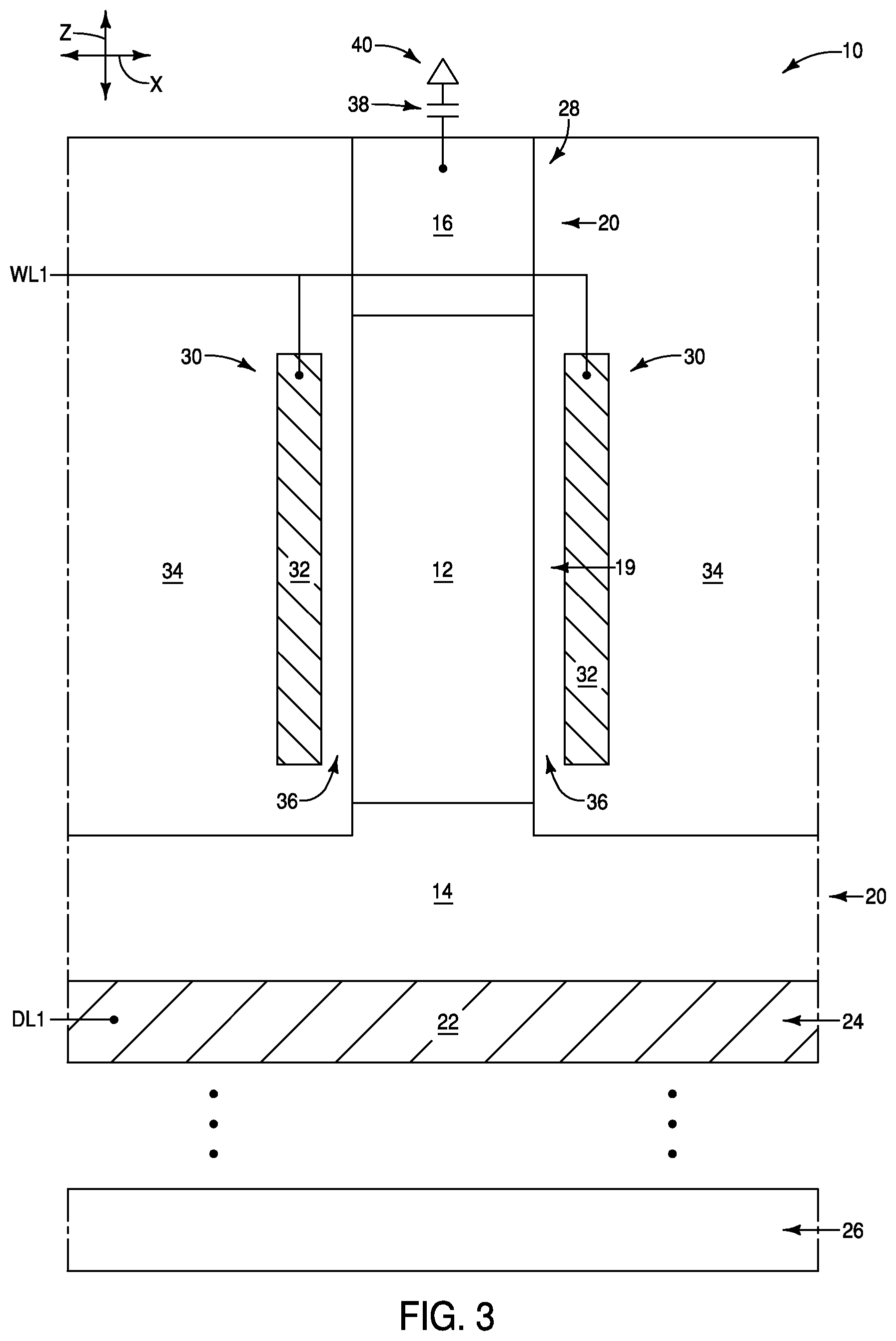 Patent US12101946 Figure 3 – Integrated assemblies comprising hydrogen diffused within two or more different semiconductor materials, and methods of forming integrated assemblies