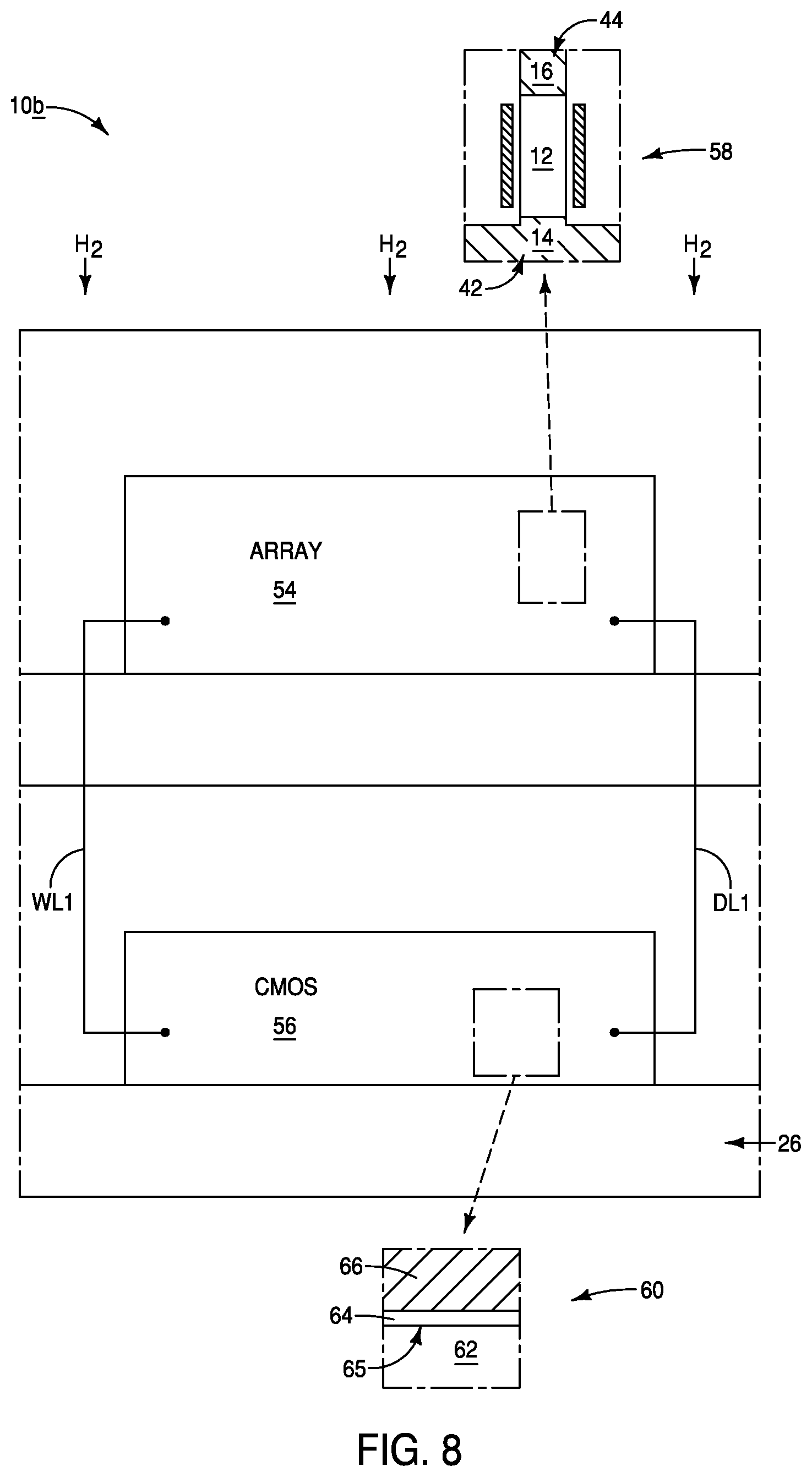 Patent US12101946 Figure 9 – Integrated assemblies comprising hydrogen diffused within two or more different semiconductor materials, and methods of forming integrated assemblies
