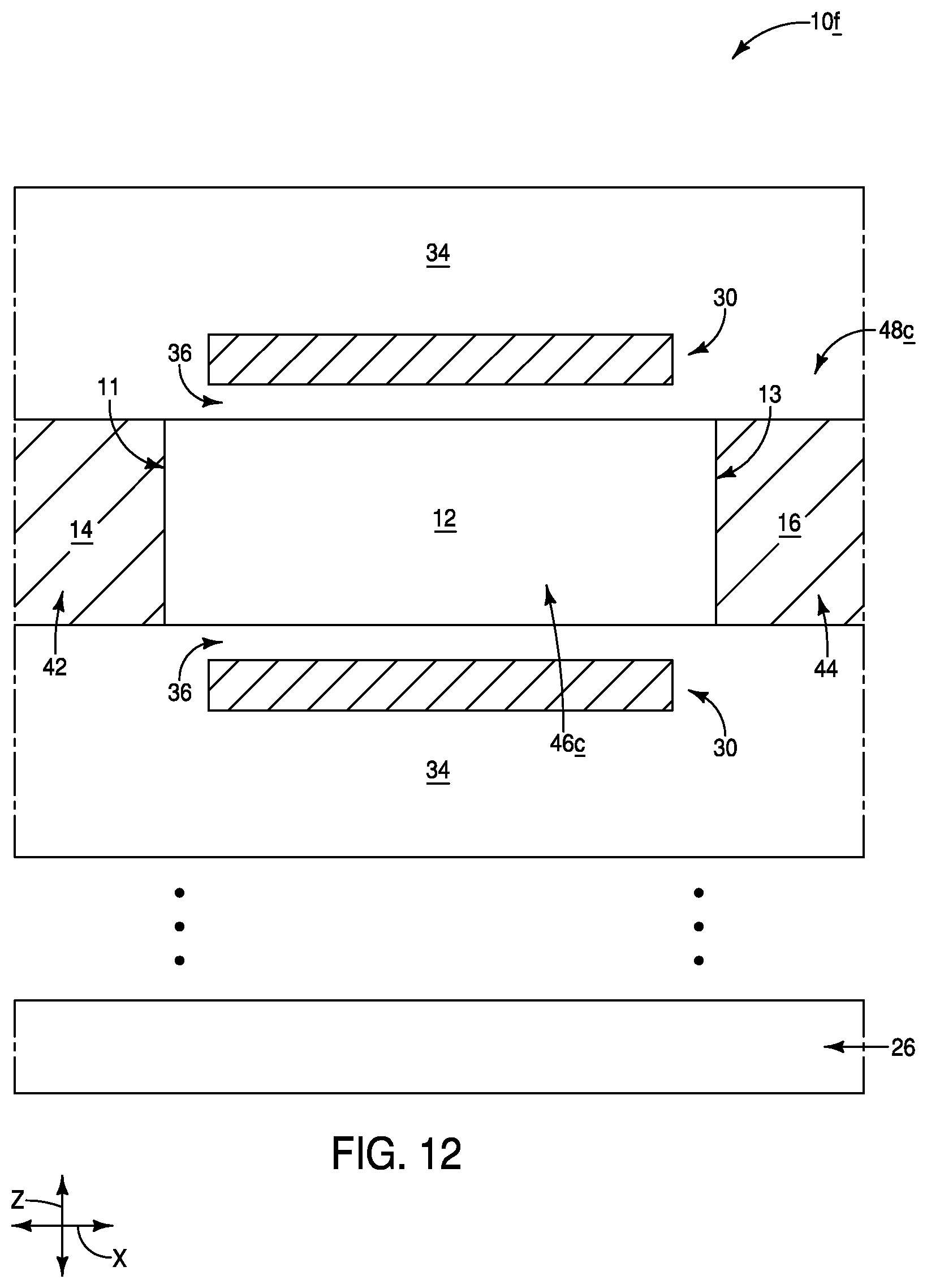 Patent US12101946 Figure 13 – Integrated assemblies comprising hydrogen diffused within two or more different semiconductor materials, and methods of forming integrated assemblies