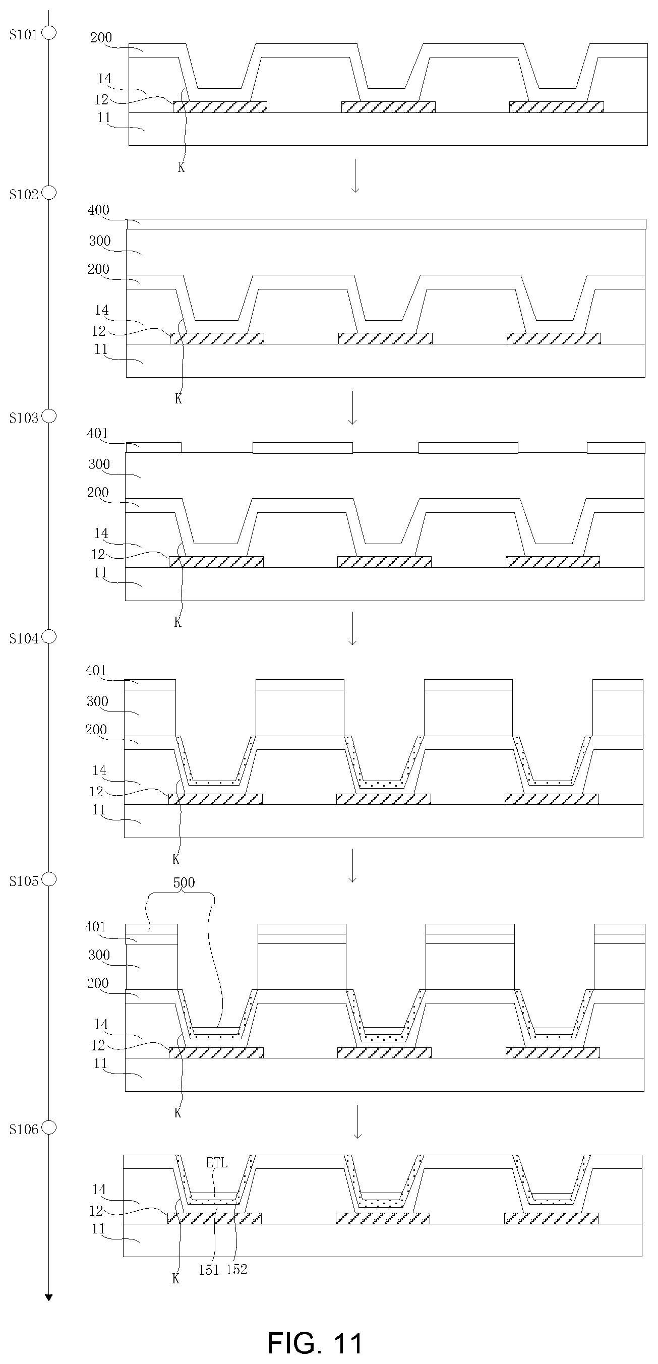 Patent US12101952 Figure 6 – Light-emitting substrate and method for manufacturing the same, and light-emitting apparatus