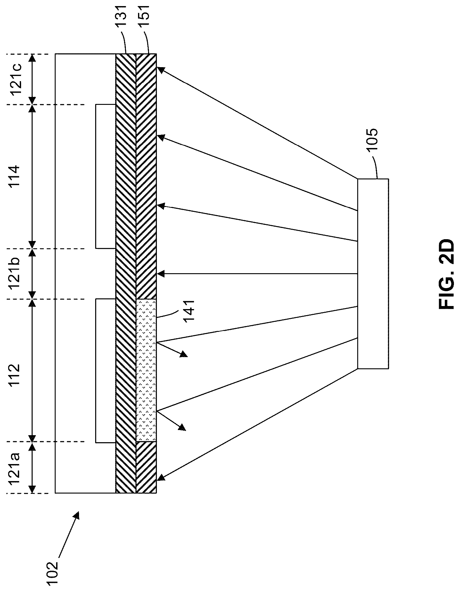 Patent US12101954 Figure 4 – Device including a conductive coating disposed over emissive regions and method therefore