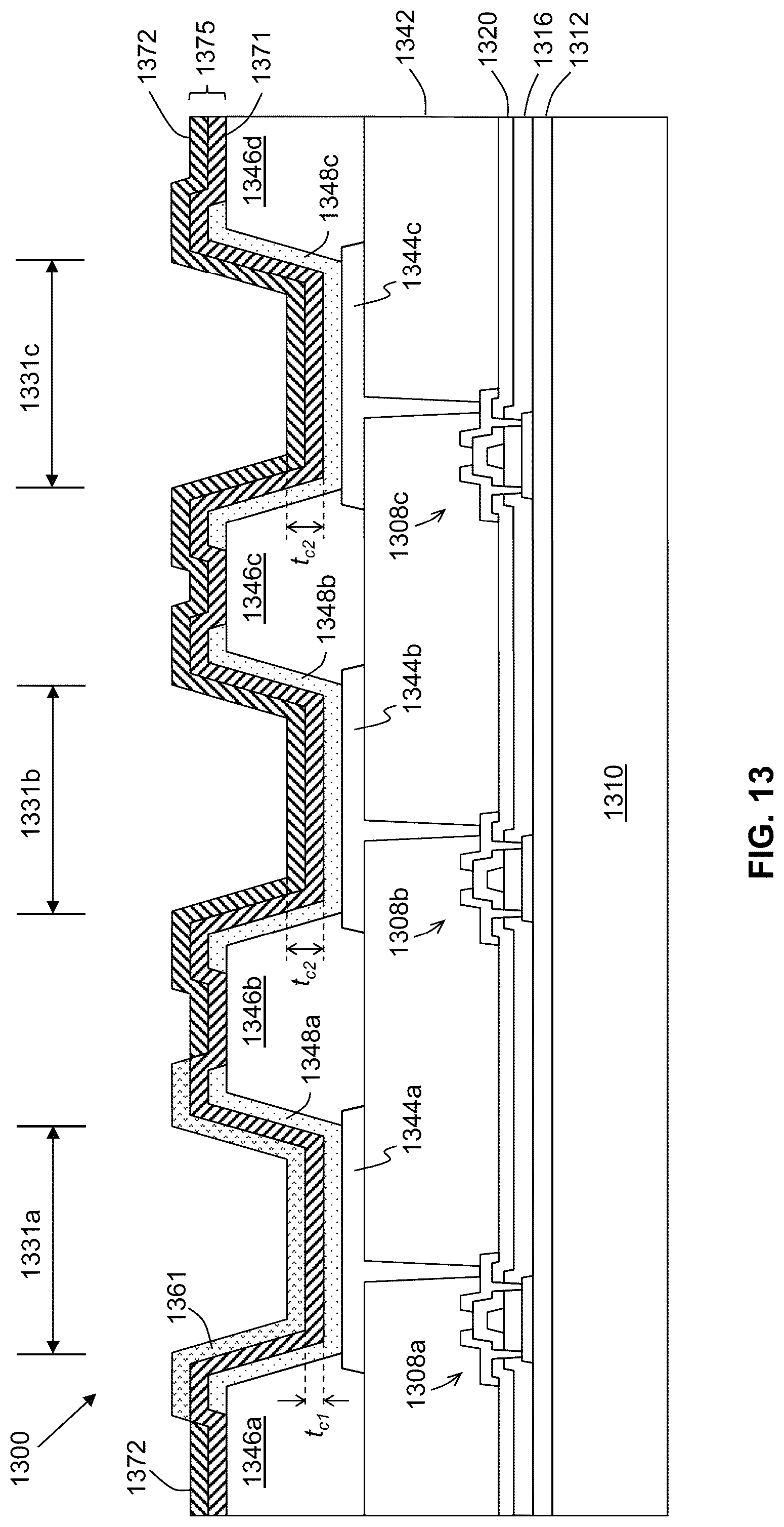 Patent US12101954 Figure 17 – Device including a conductive coating disposed over emissive regions and method therefore