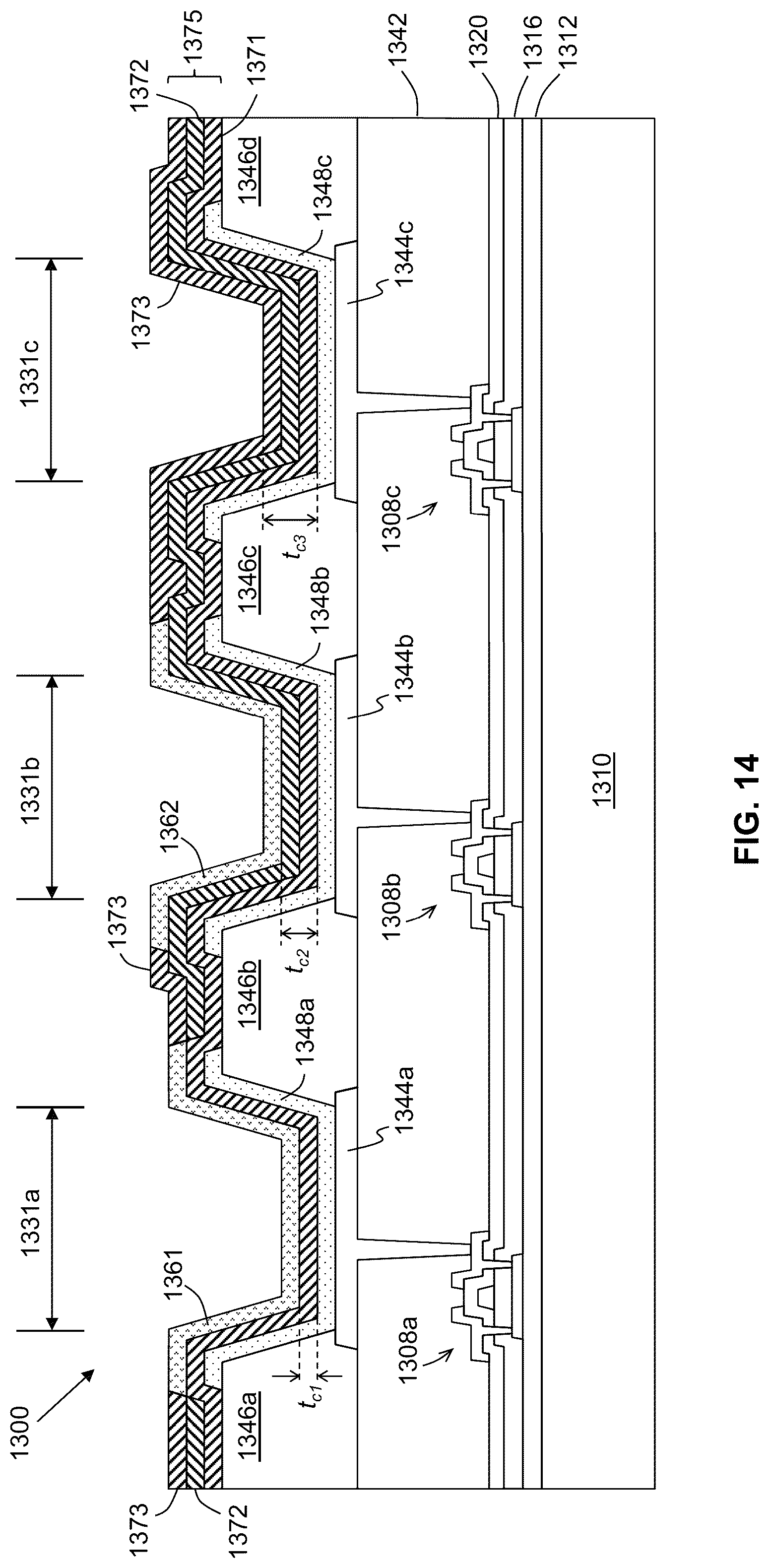 Patent US12101954 Figure 18 – Device including a conductive coating disposed over emissive regions and method therefore