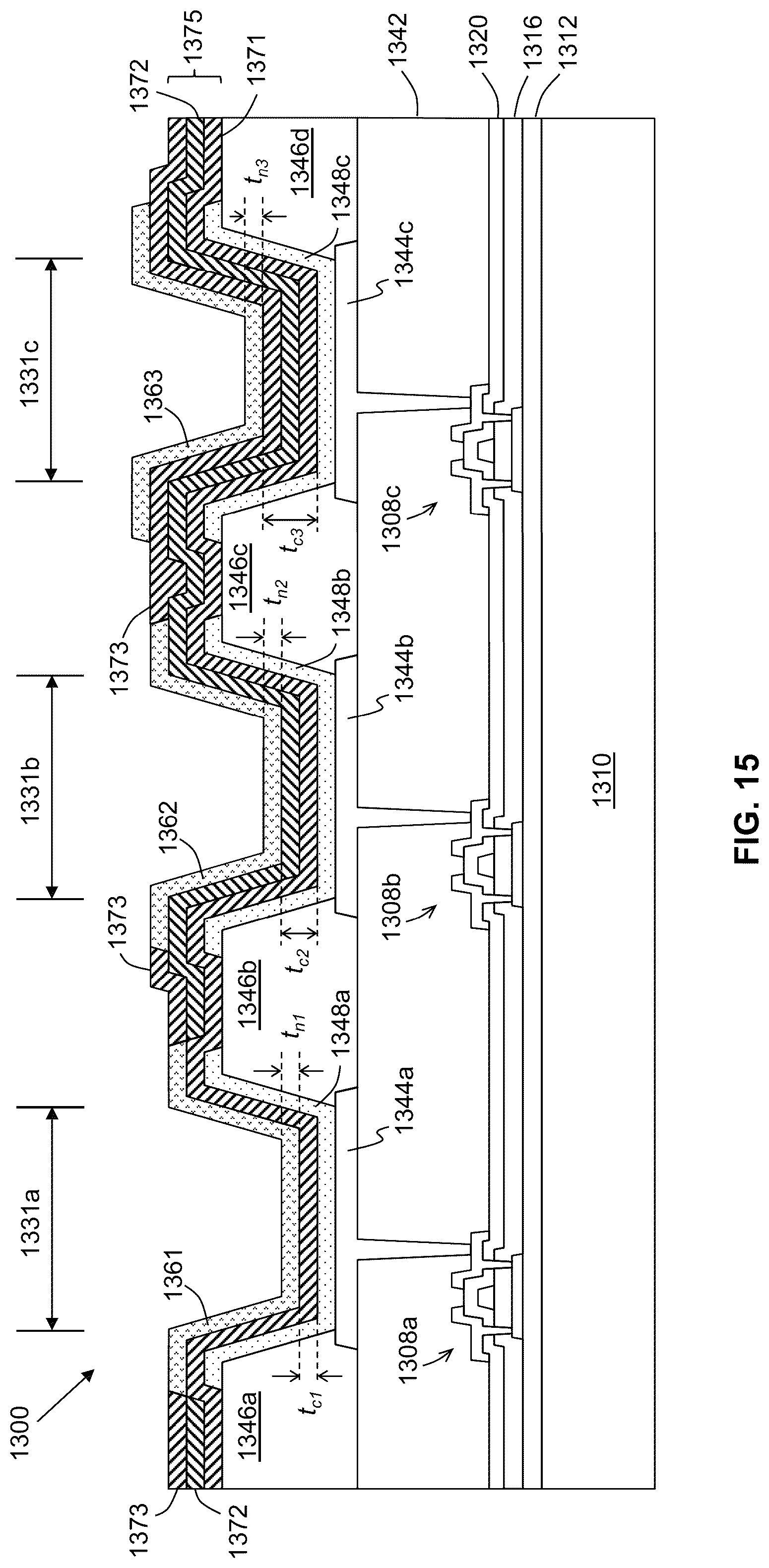 Patent US12101954 Figure 19 – Device including a conductive coating disposed over emissive regions and method therefore