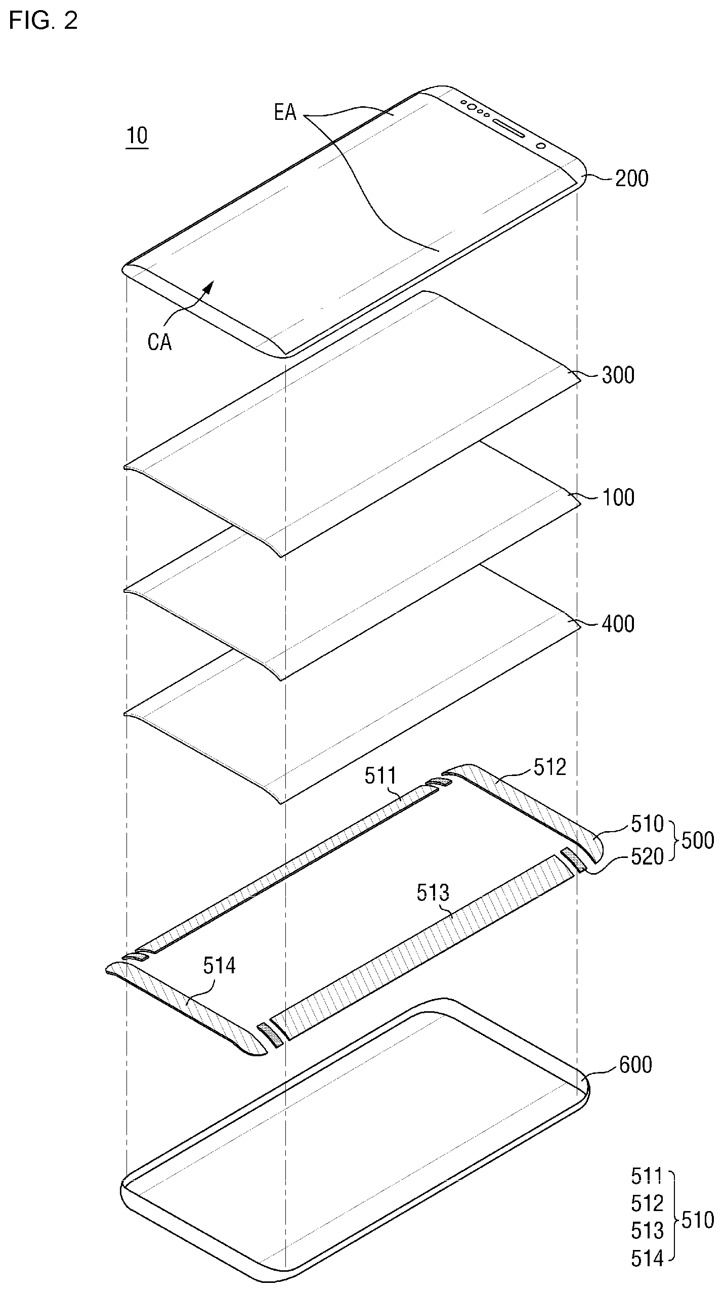 Patent US12101956 Figure 2 – Display device