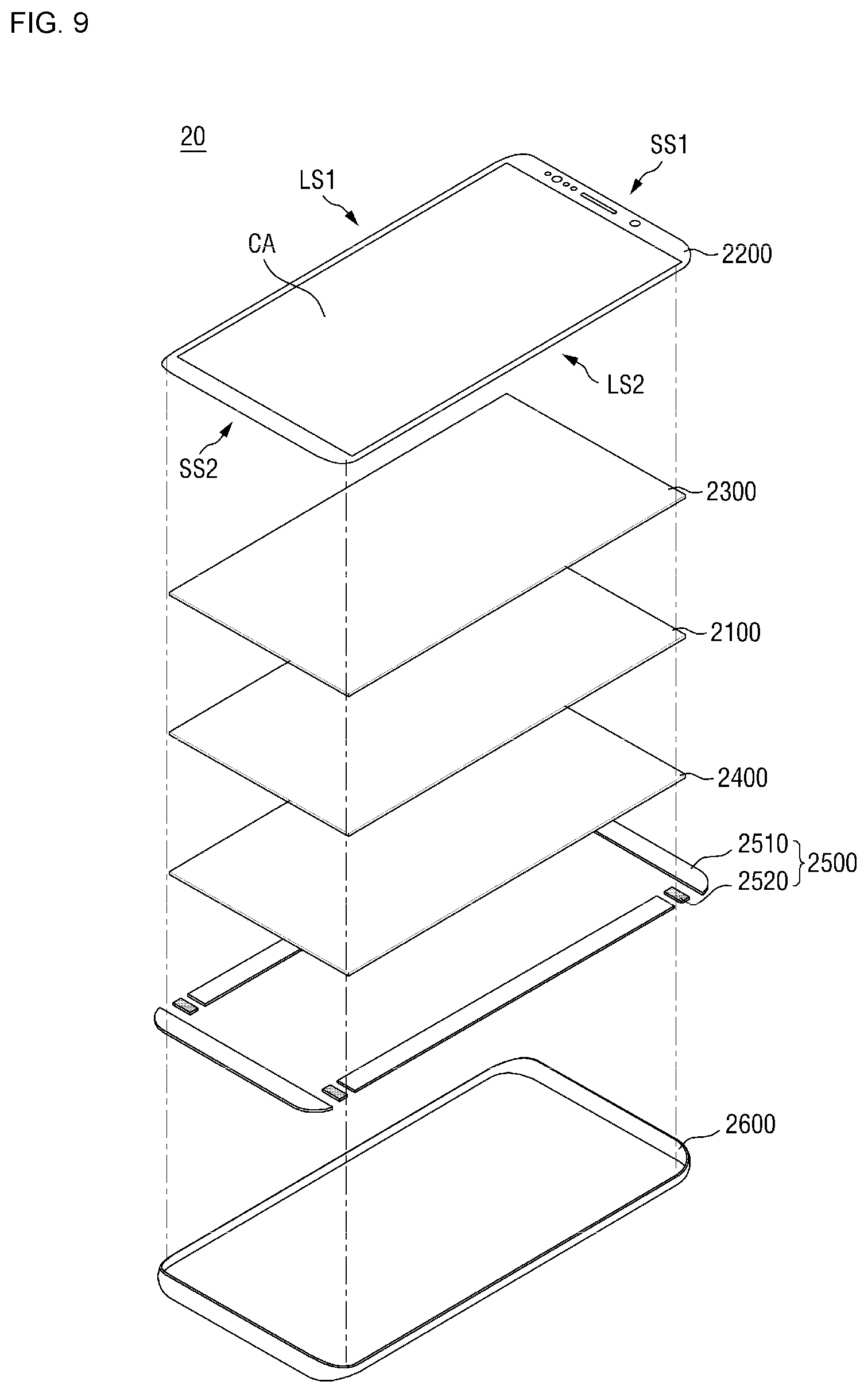 Patent US12101956 Figure 9 – Display device