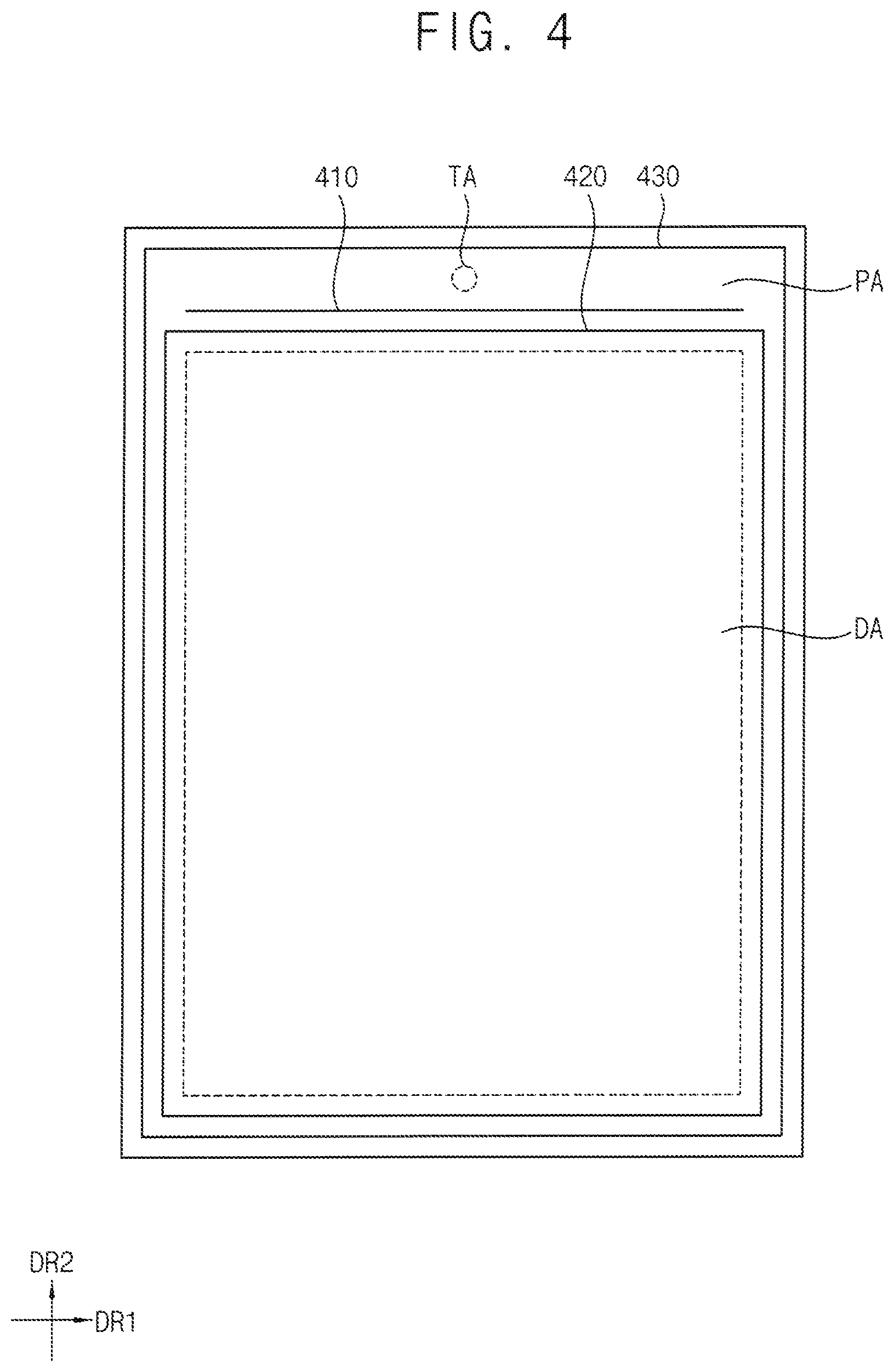 Patent US12101961 Figure 4 – Display device having thin-film encapsulation layer located at a first dam and manufacturing method therefor