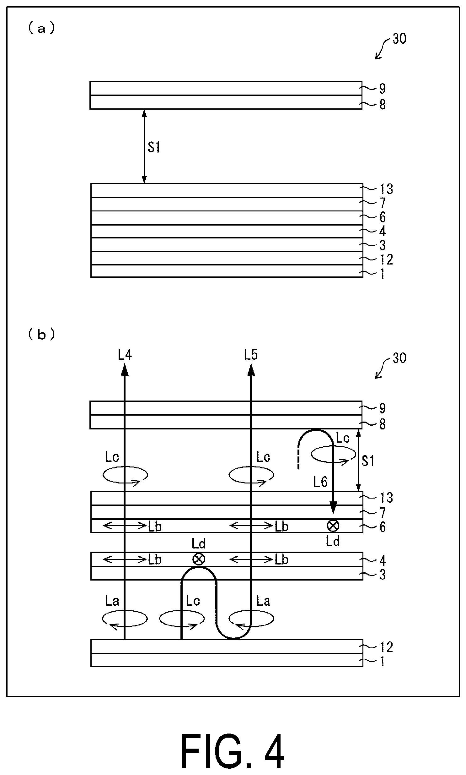 Patent US12101963 Figure 4 – Display device including reflective and absorbing polarizers