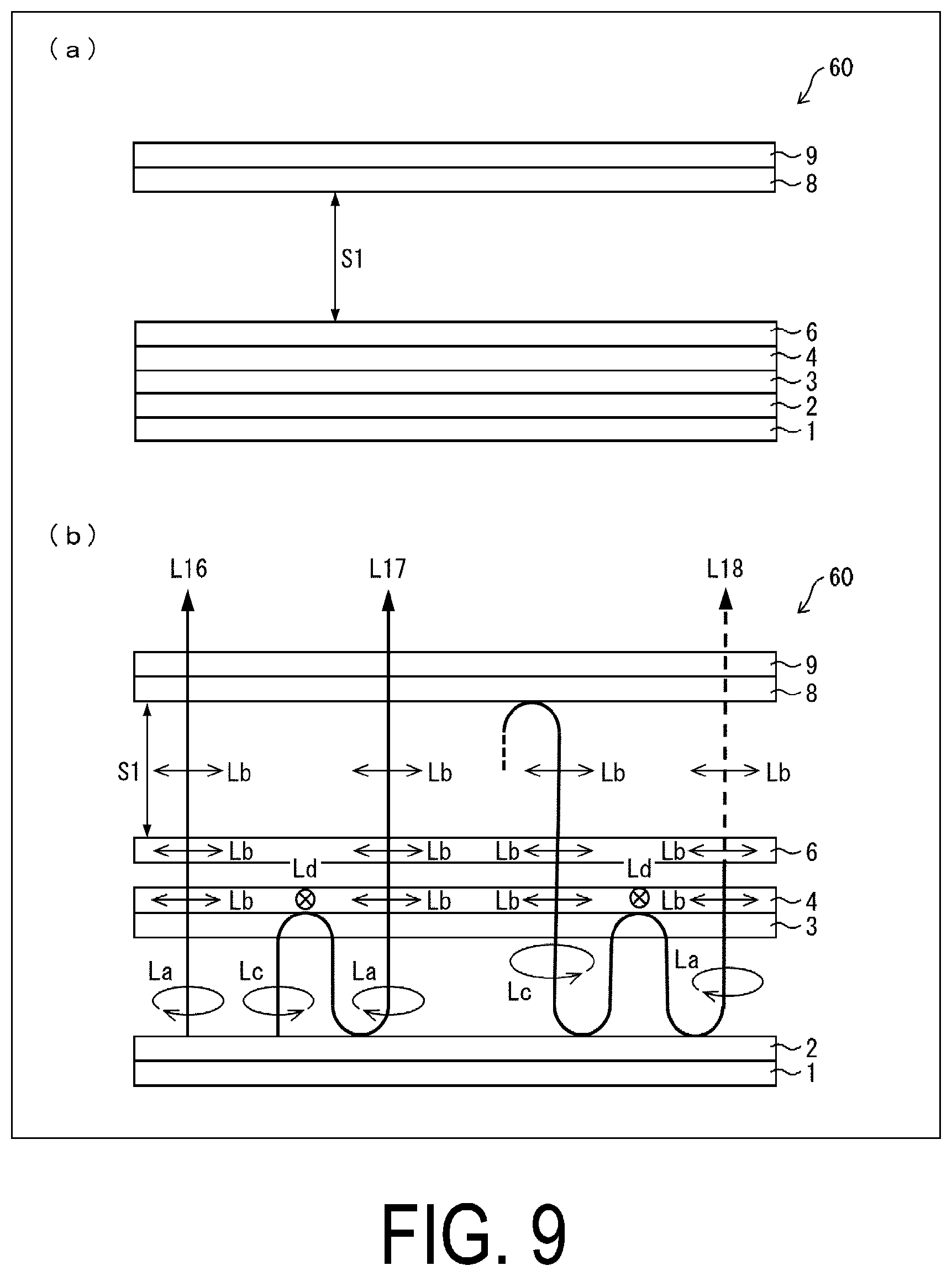 Patent US12101963 Figure 9 – Display device including reflective and absorbing polarizers