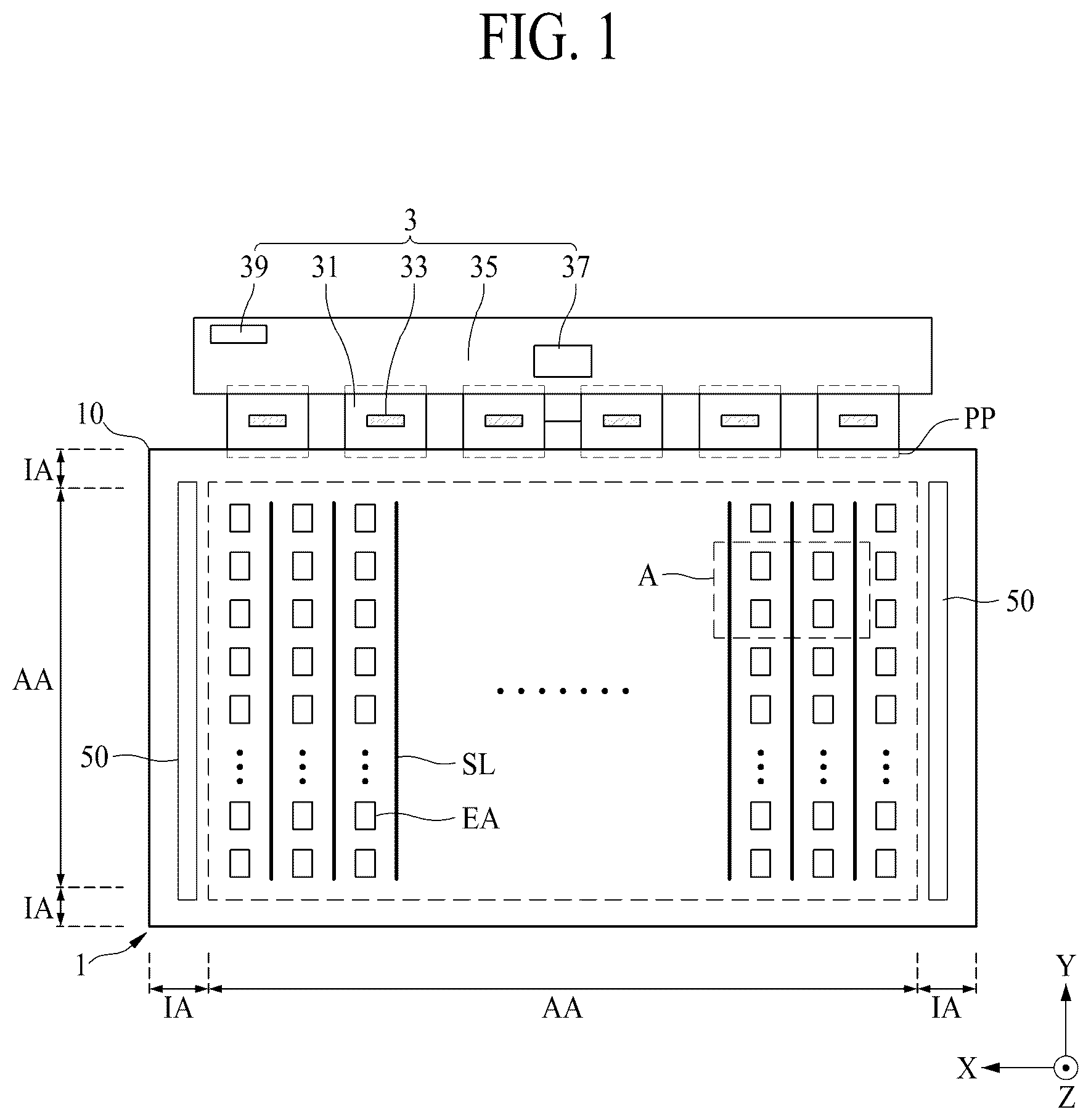Patent US12101964 Figure 1 – Electroluminescence display apparatus