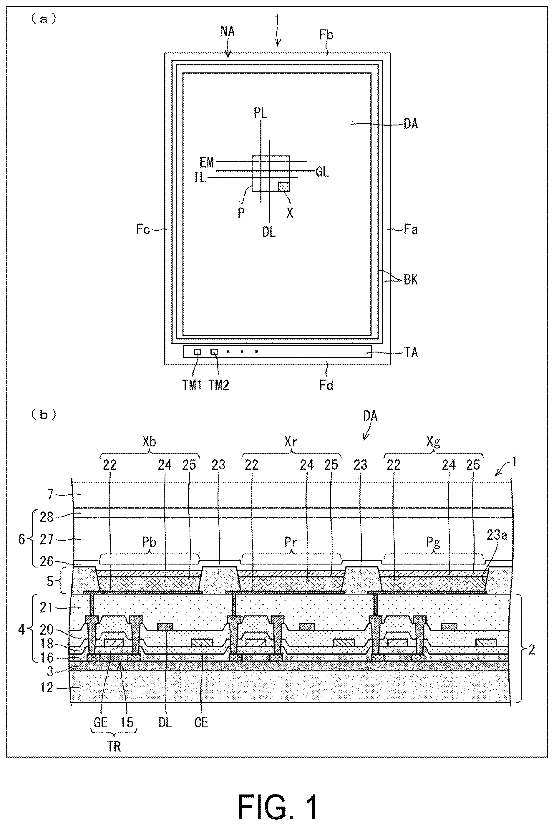 Patent US12101968 Figure 1 – Display device