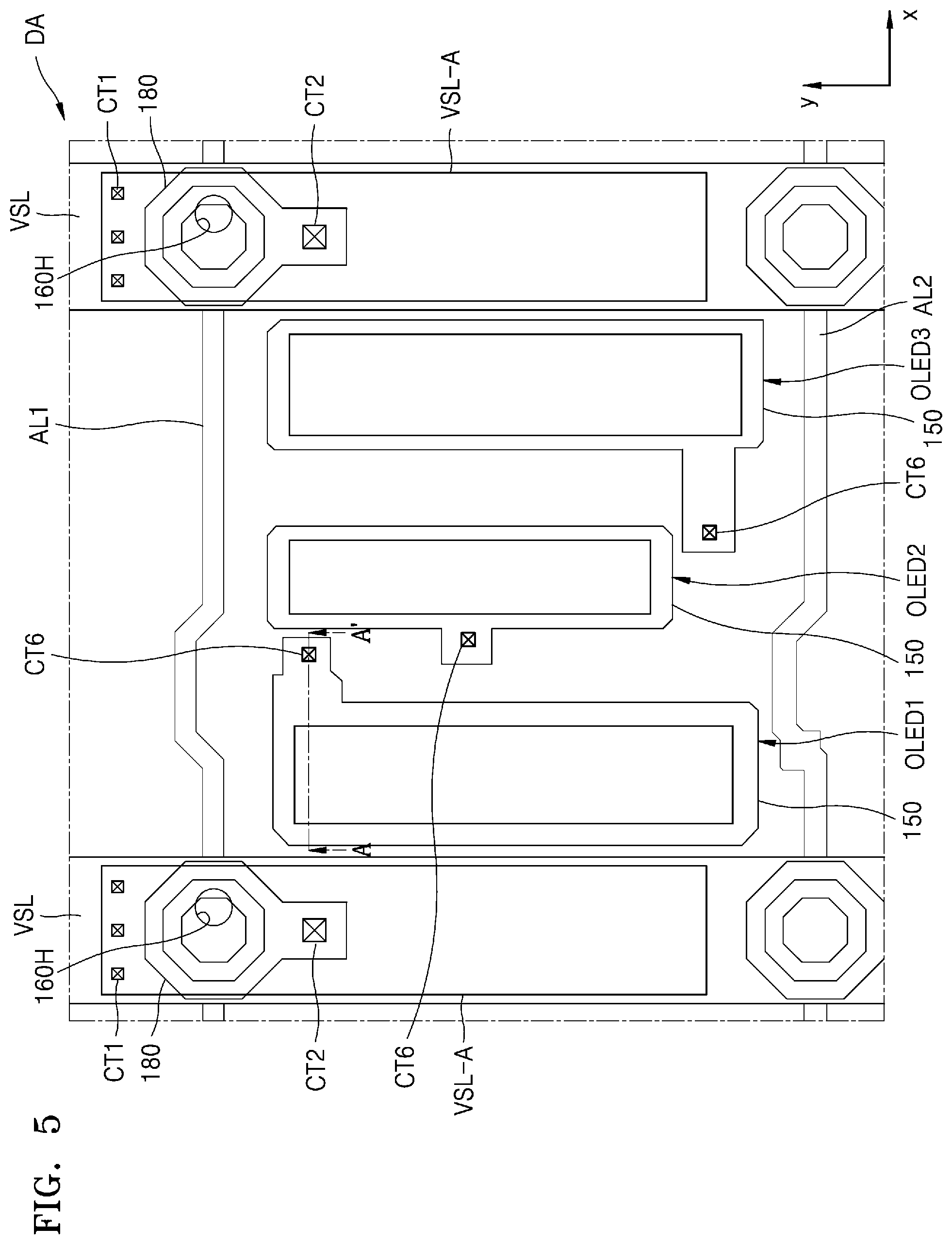 Patent US12101969 Figure 5 – Display device and method of manufacturing the same