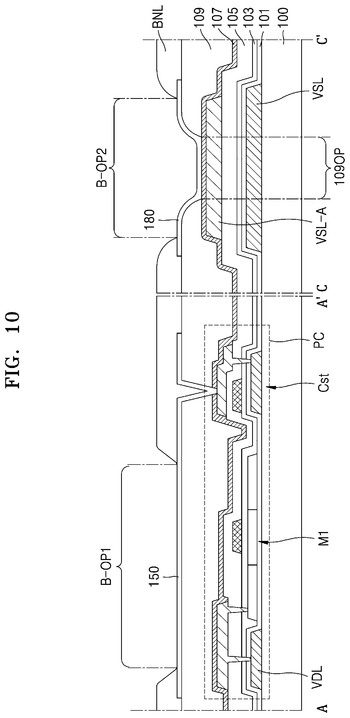 Patent US12101969 Figure 10 – Display device and method of manufacturing the same