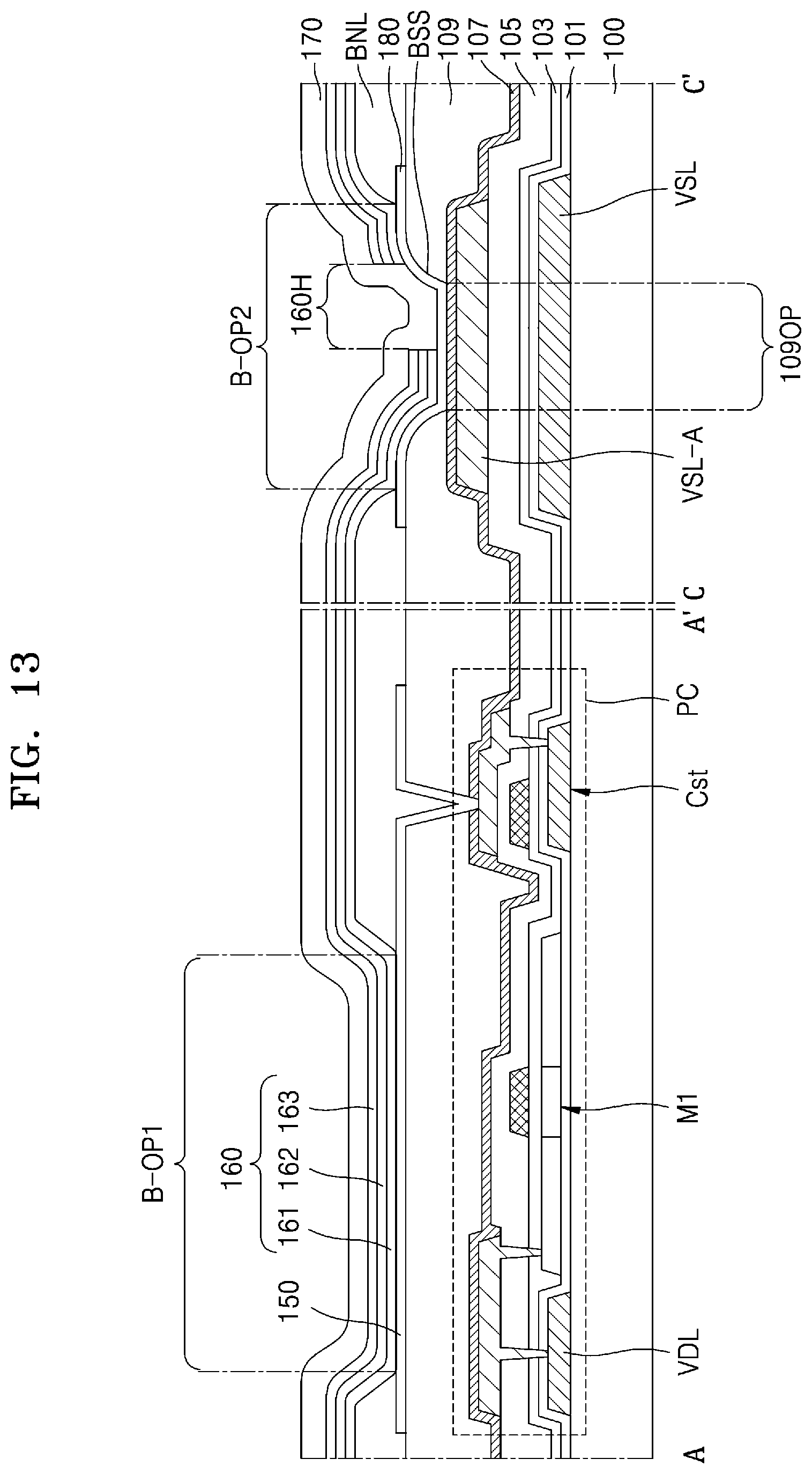Patent US12101969 Figure 13 – Display device and method of manufacturing the same