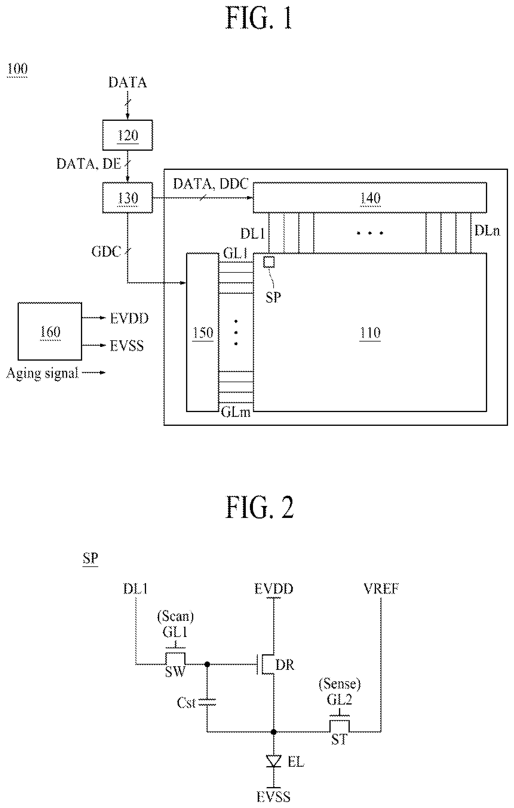 Patent US12101970 Figure 1 – Light emitting display device having repair structure