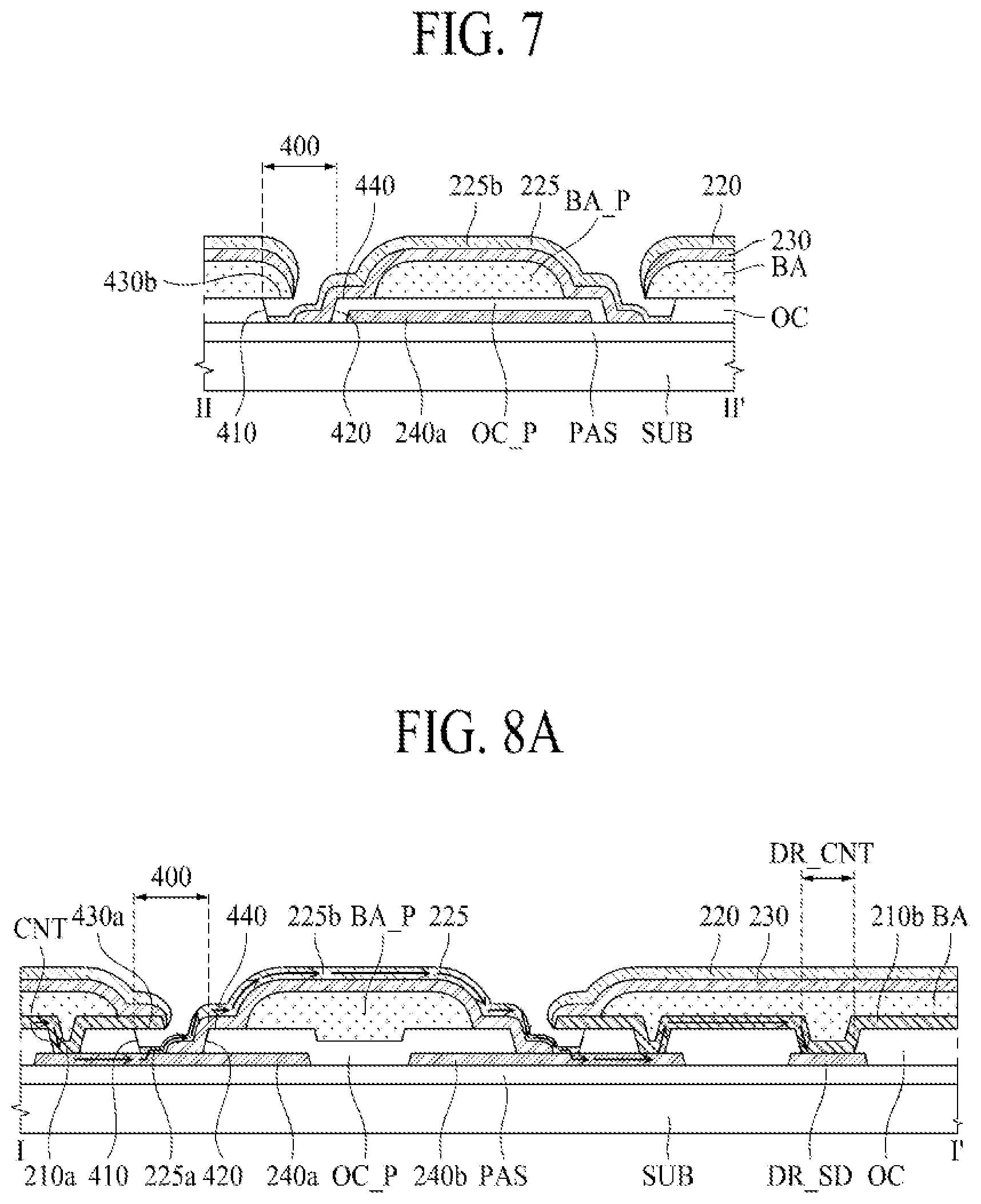 Patent US12101970 Figure 4 – Light emitting display device having repair structure