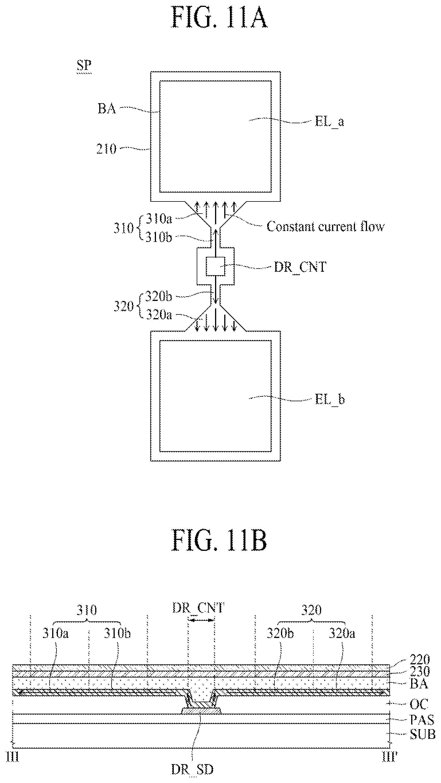 Patent US12101970 Figure 7 – Light emitting display device having repair structure