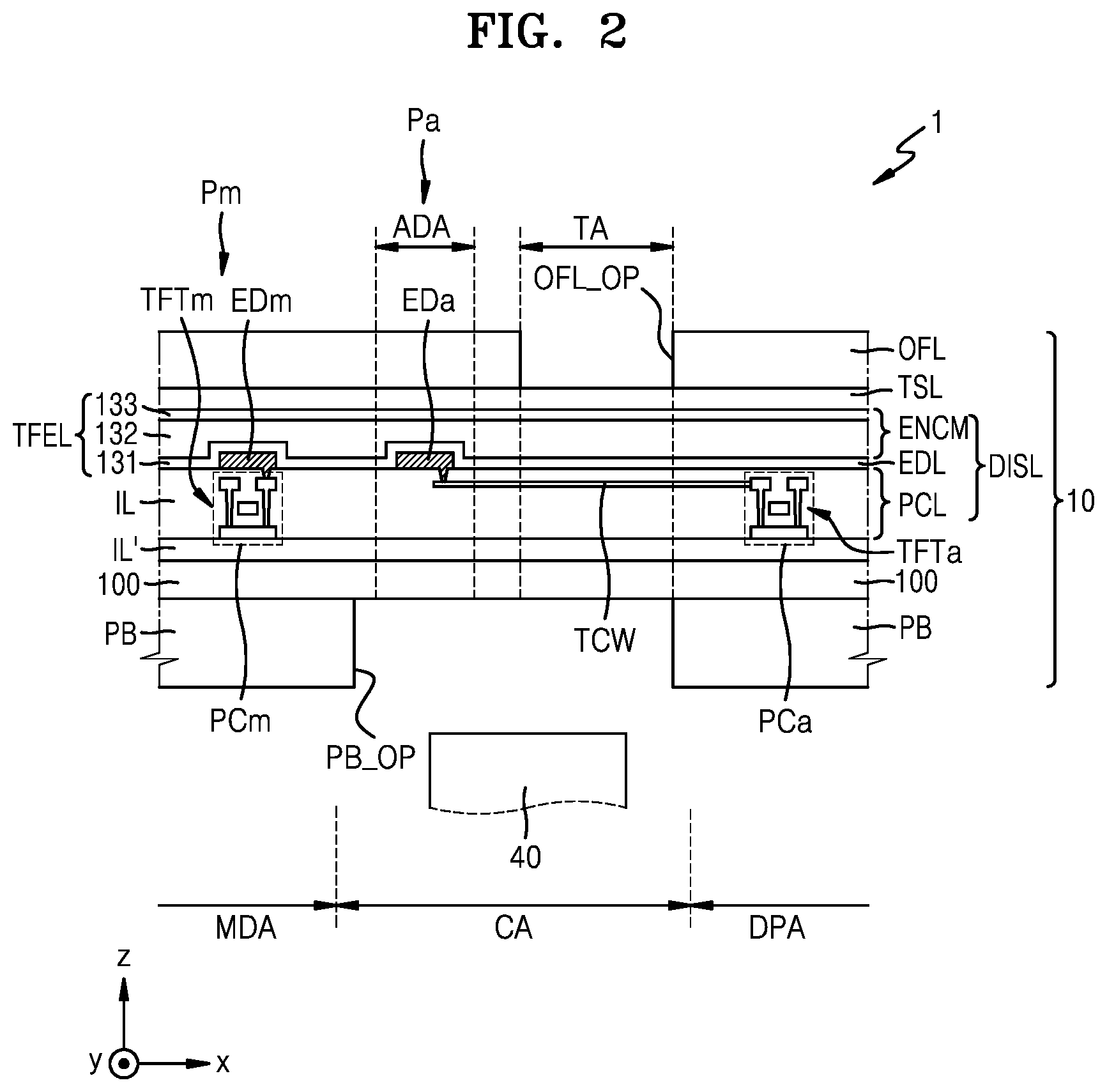 Patent US12101971 Figure 2 – Display apparatus and method of manufacturing the same