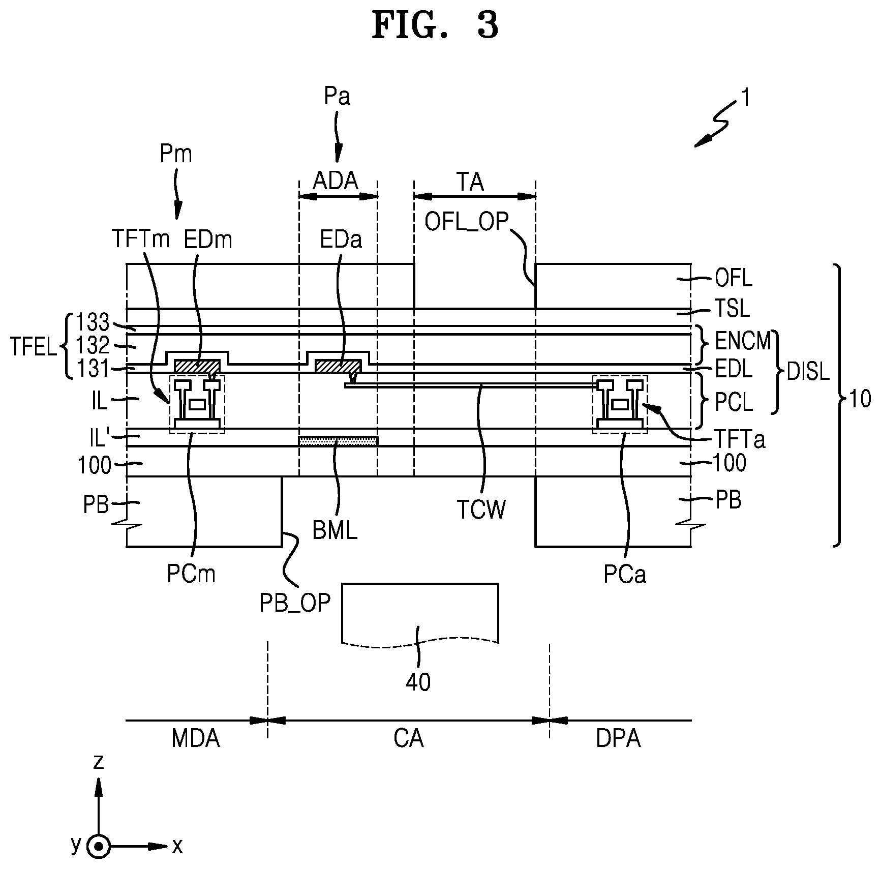 Patent US12101971 Figure 3 – Display apparatus and method of manufacturing the same