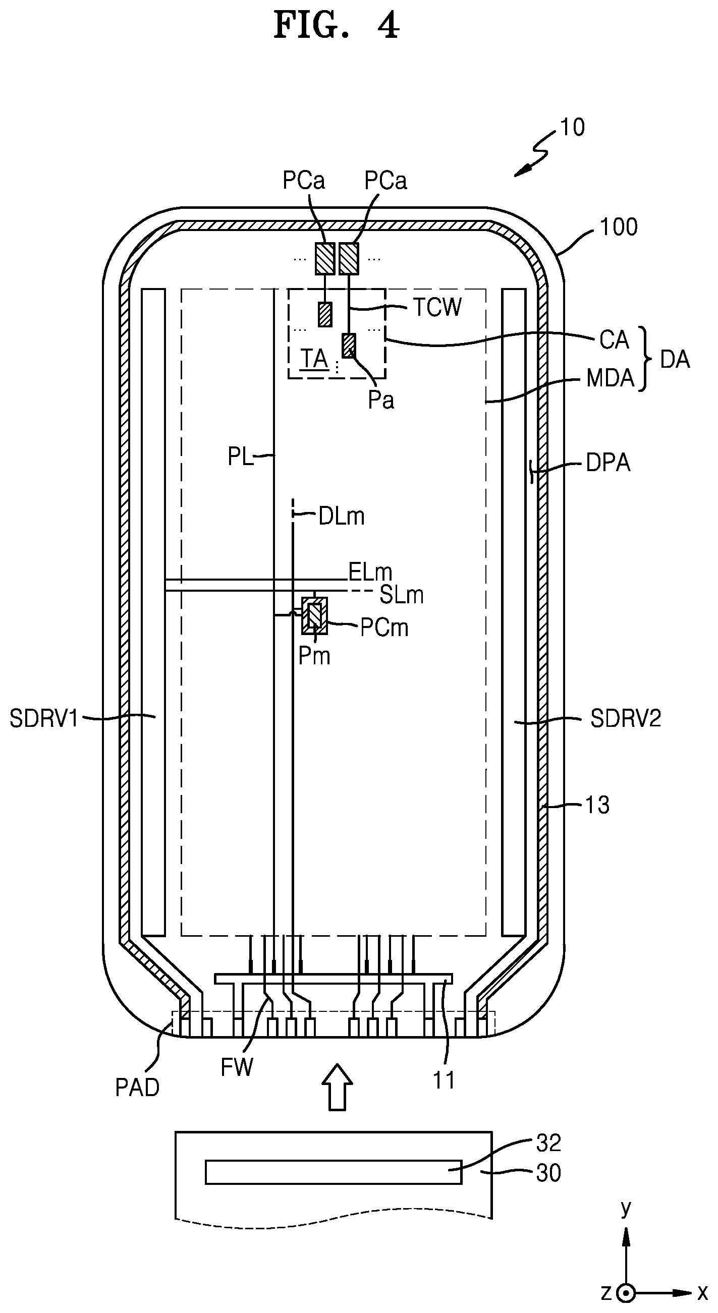 Patent US12101971 Figure 4 – Display apparatus and method of manufacturing the same