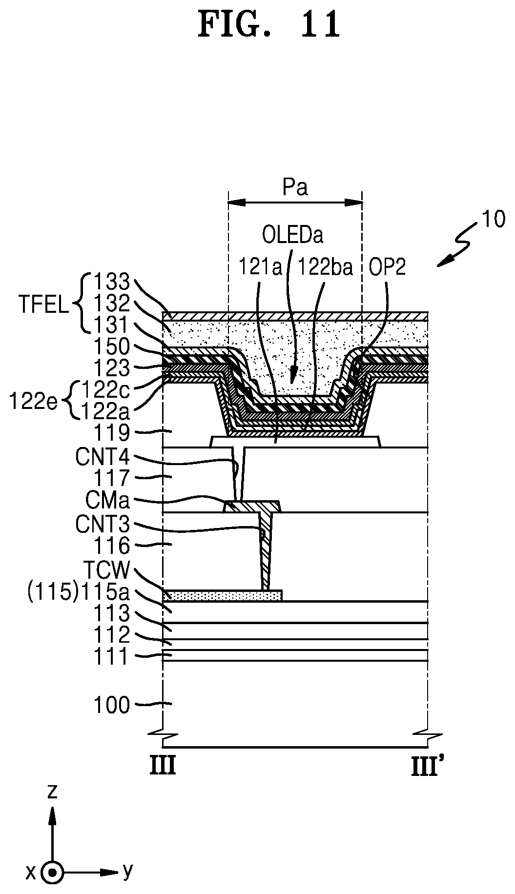 Patent US12101971 Figure 11 – Display apparatus and method of manufacturing the same