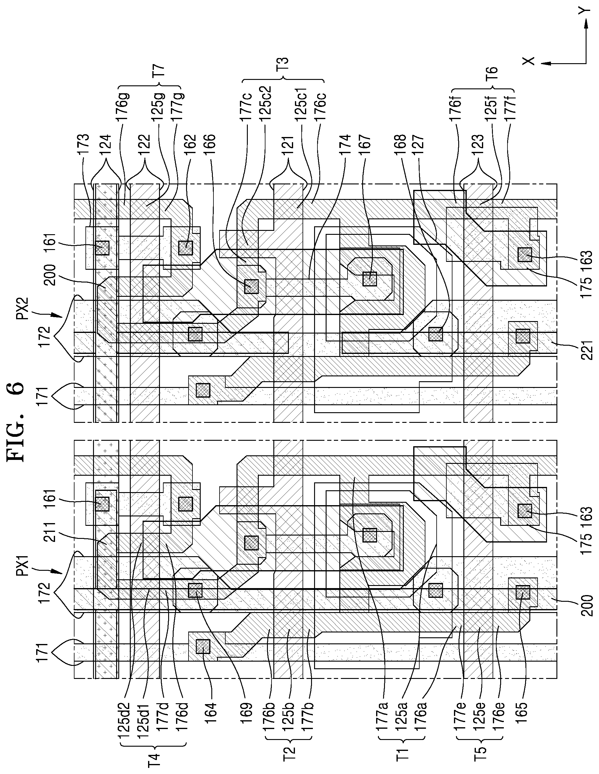 Patent US12101977 Figure 6 – Display apparatus including connection wires having branches and manufacturing method thereof