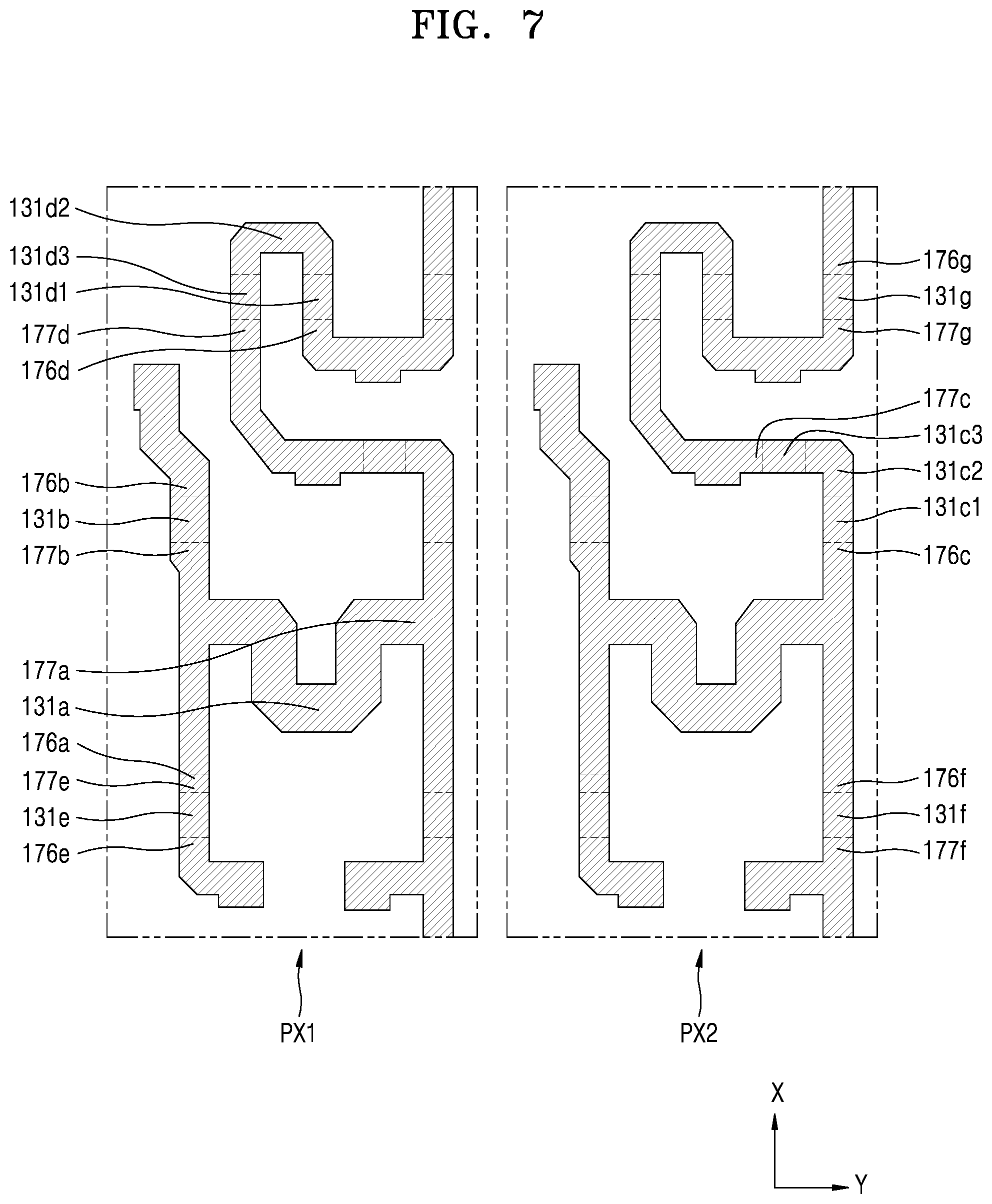 Patent US12101977 Figure 7 – Display apparatus including connection wires having branches and manufacturing method thereof
