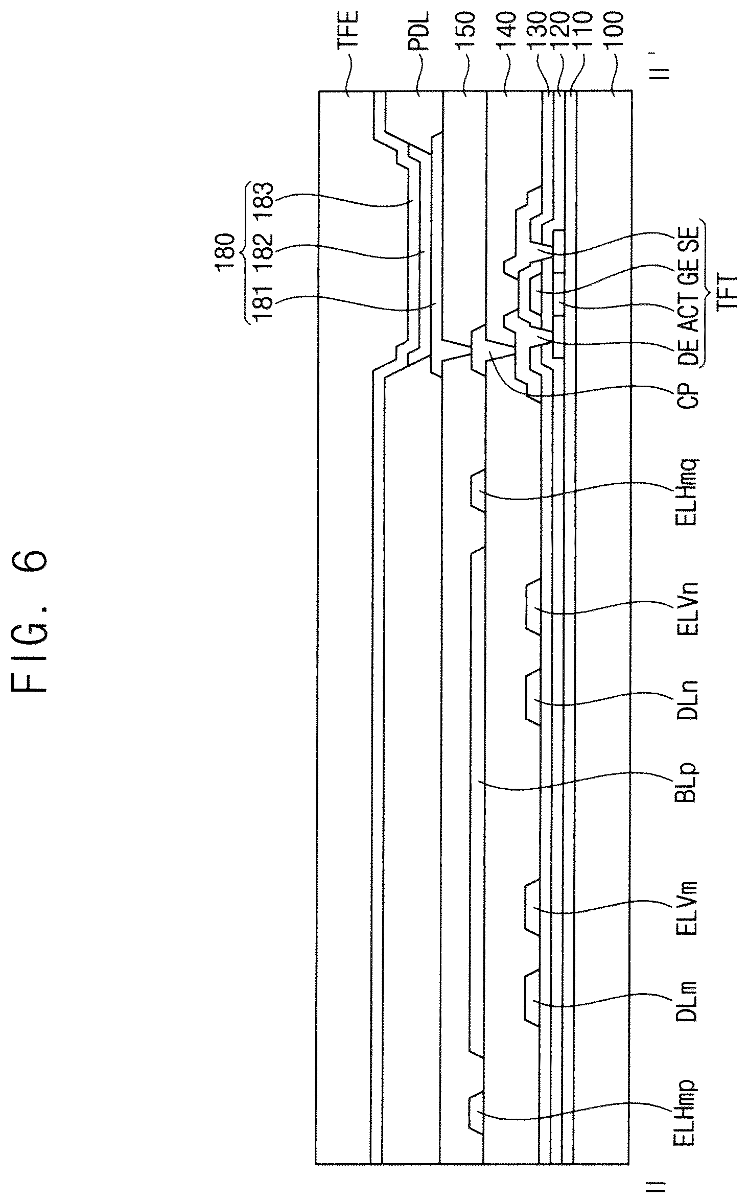 Patent US12101978 Figure 6 – Display device with fan-out line and low-voltage power supply line in display area