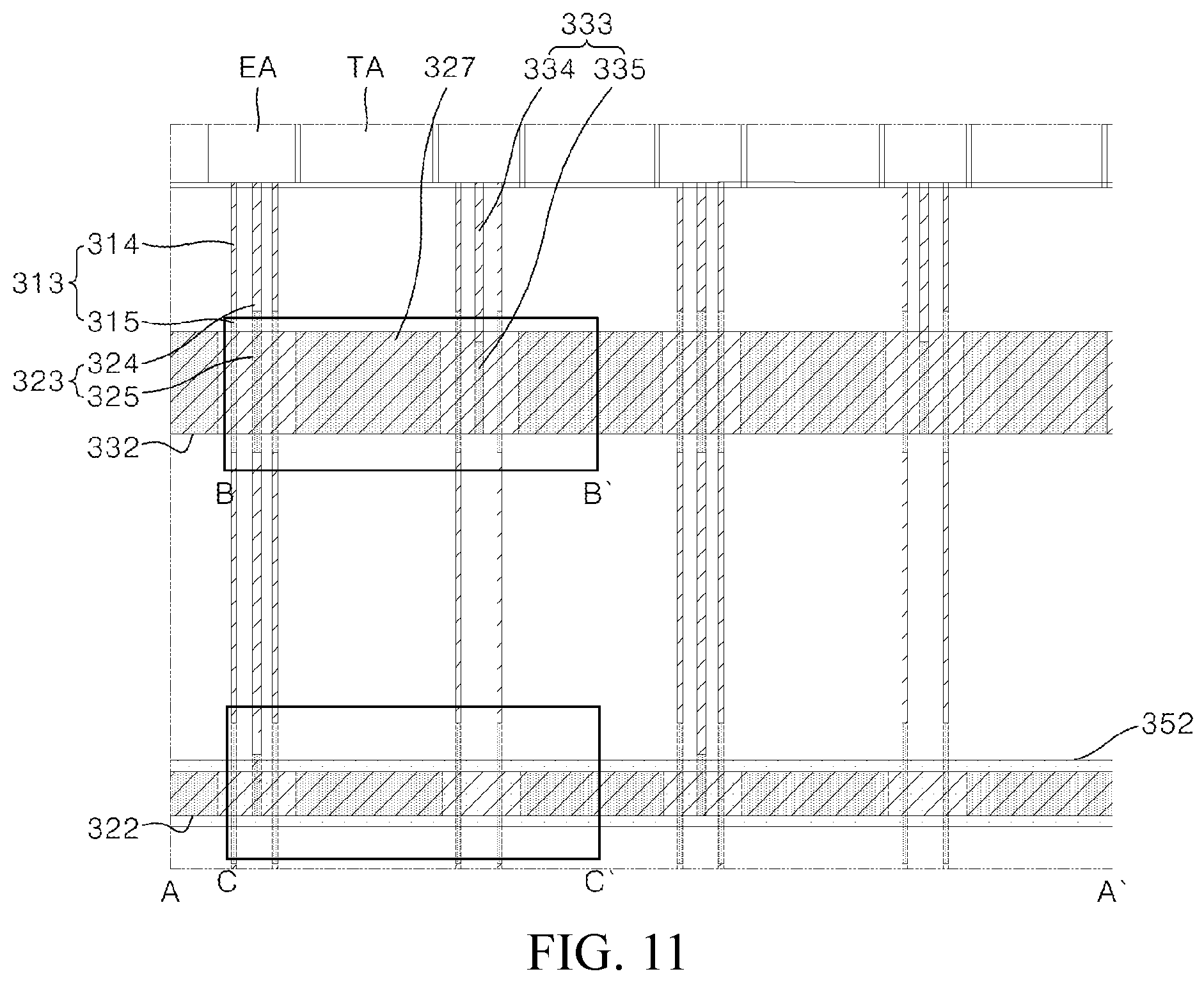 Patent US12101980 Figure 11 – Transparent display panel and transparent display device including the same