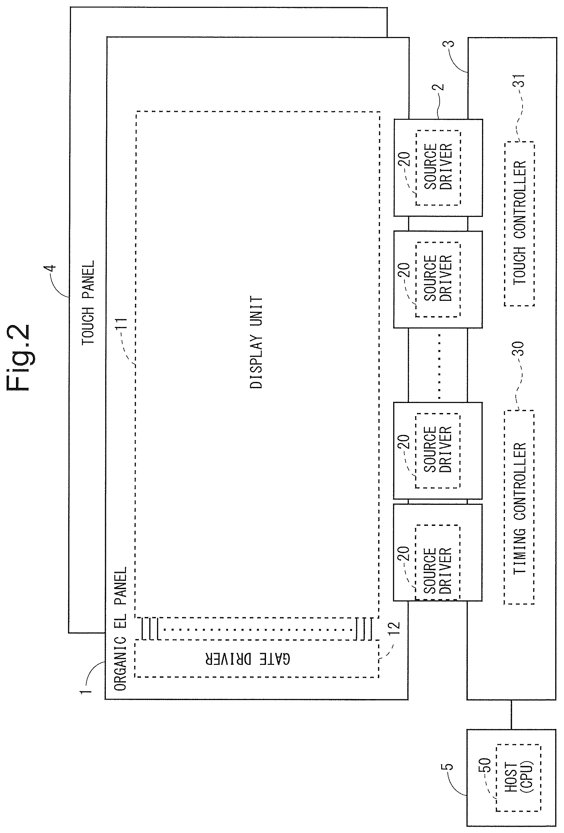 Patent US12101983 Figure 2 – Display device equipped with touch panel, and method for controlling display device