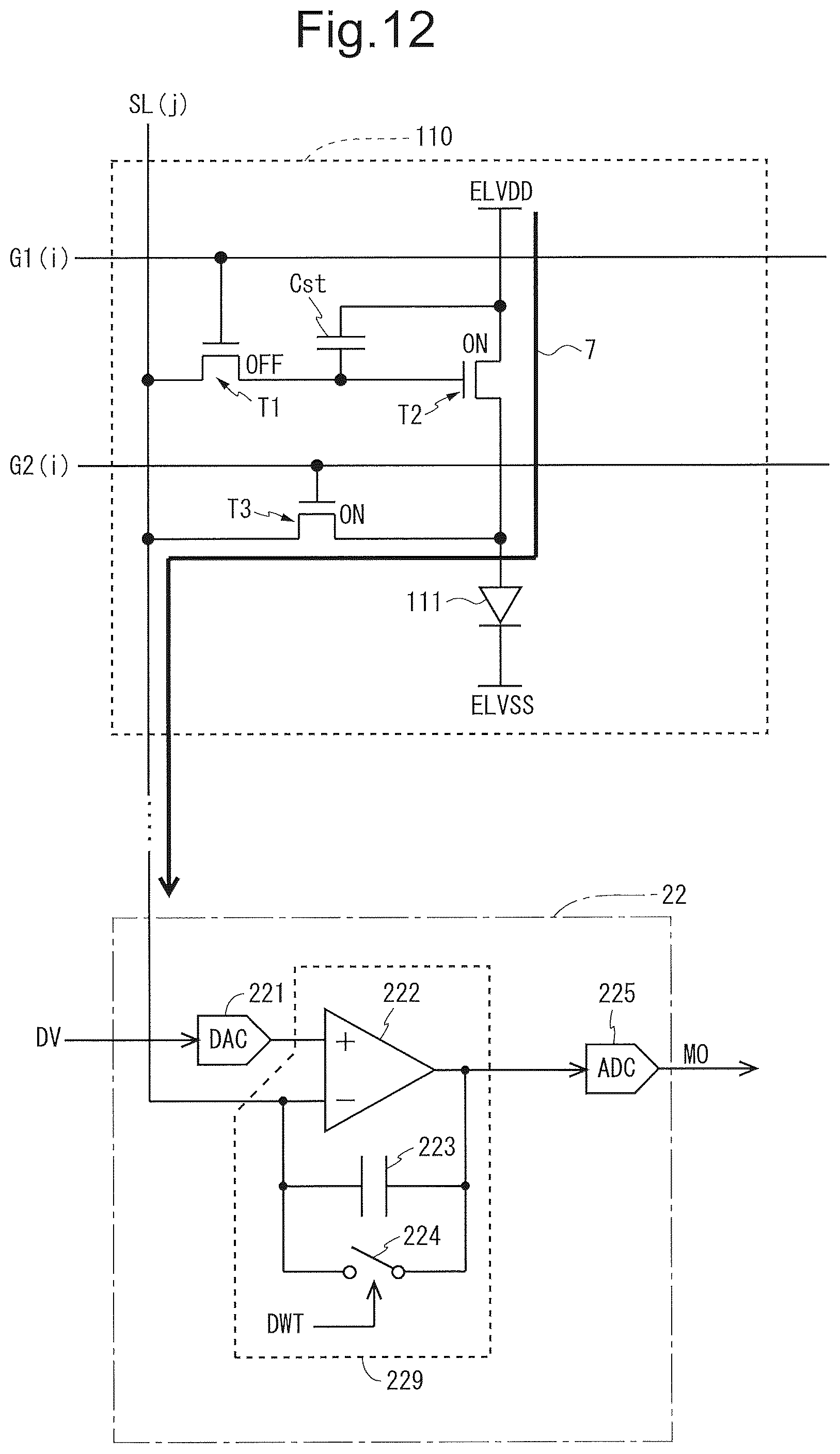 Patent US12101983 Figure 11 – Display device equipped with touch panel, and method for controlling display device