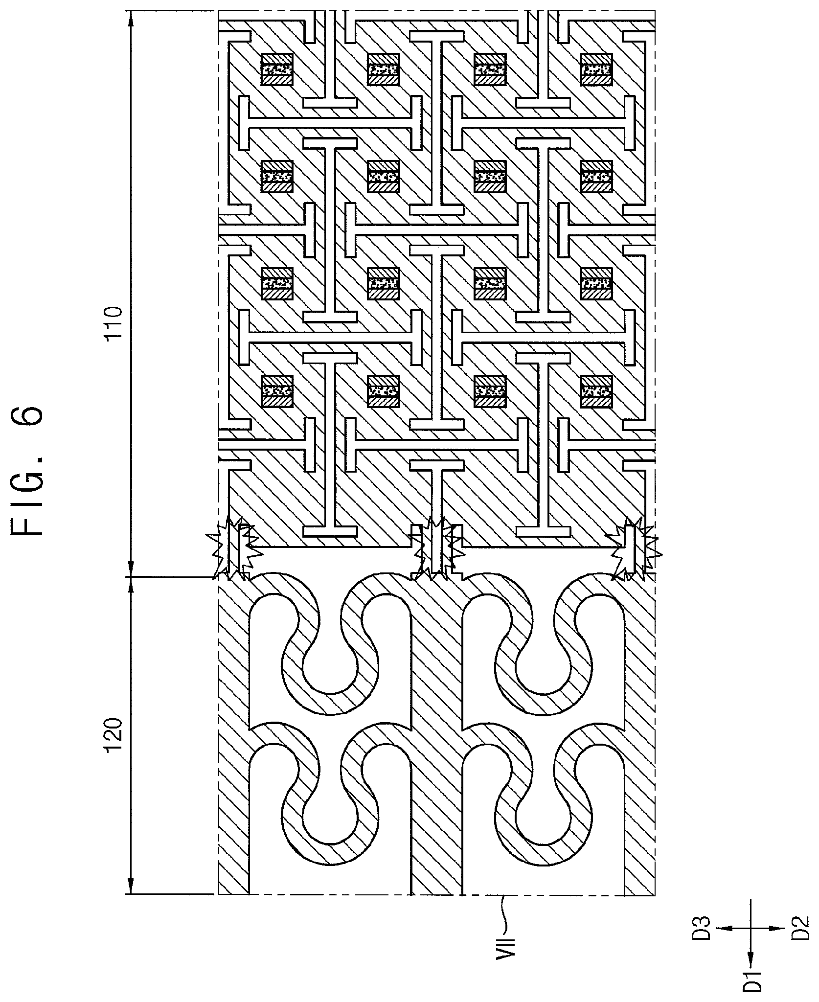 Patent US12101989 Figure 6 – Stretchable display device