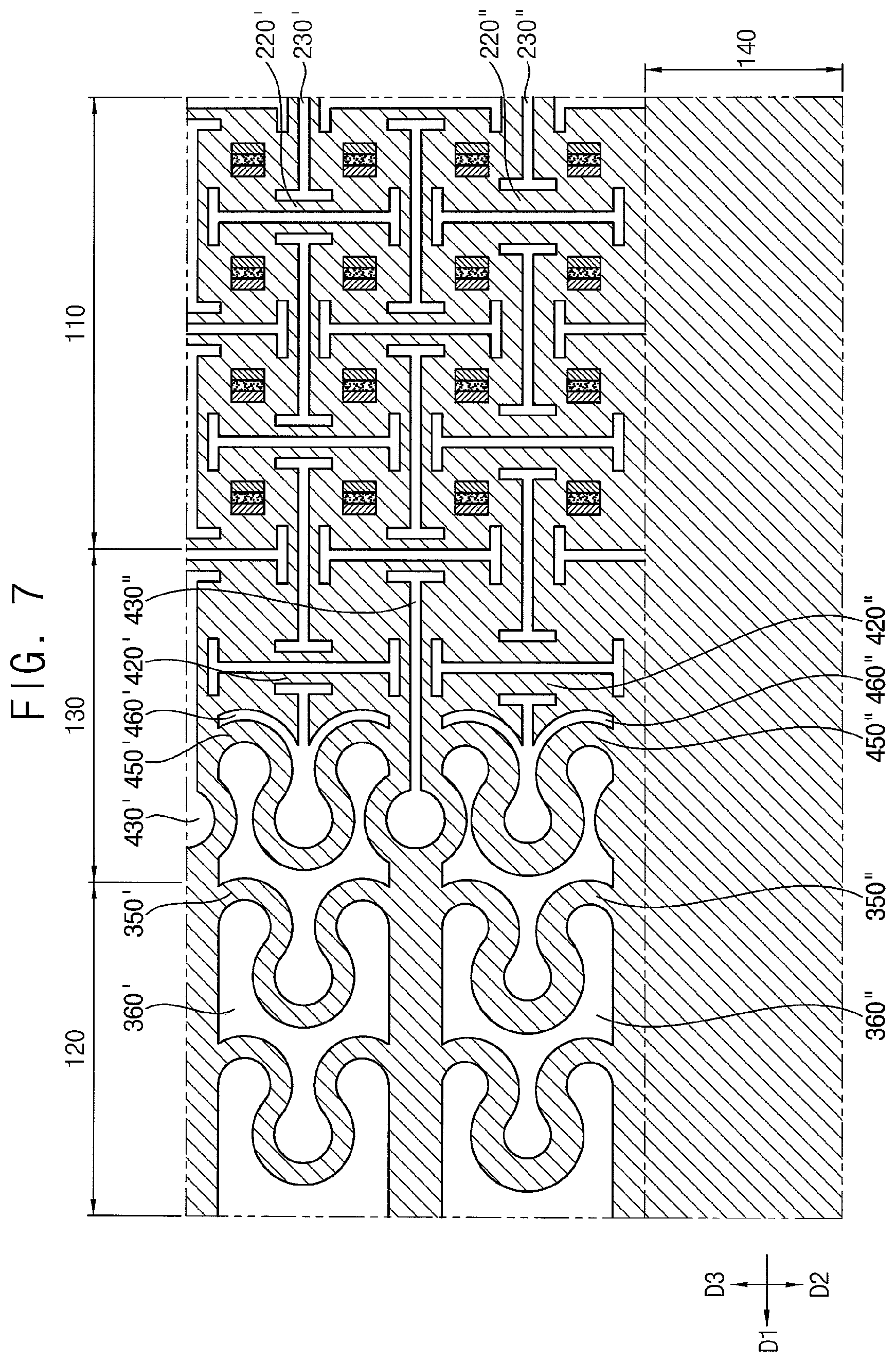 Patent US12101989 Figure 7 – Stretchable display device