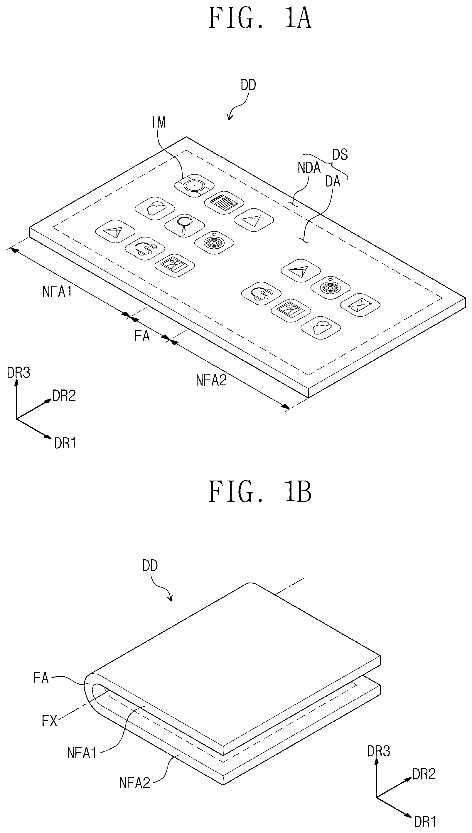 Patent US12101990 Figure 1 – Display device including bending protection and anti-reflection layers