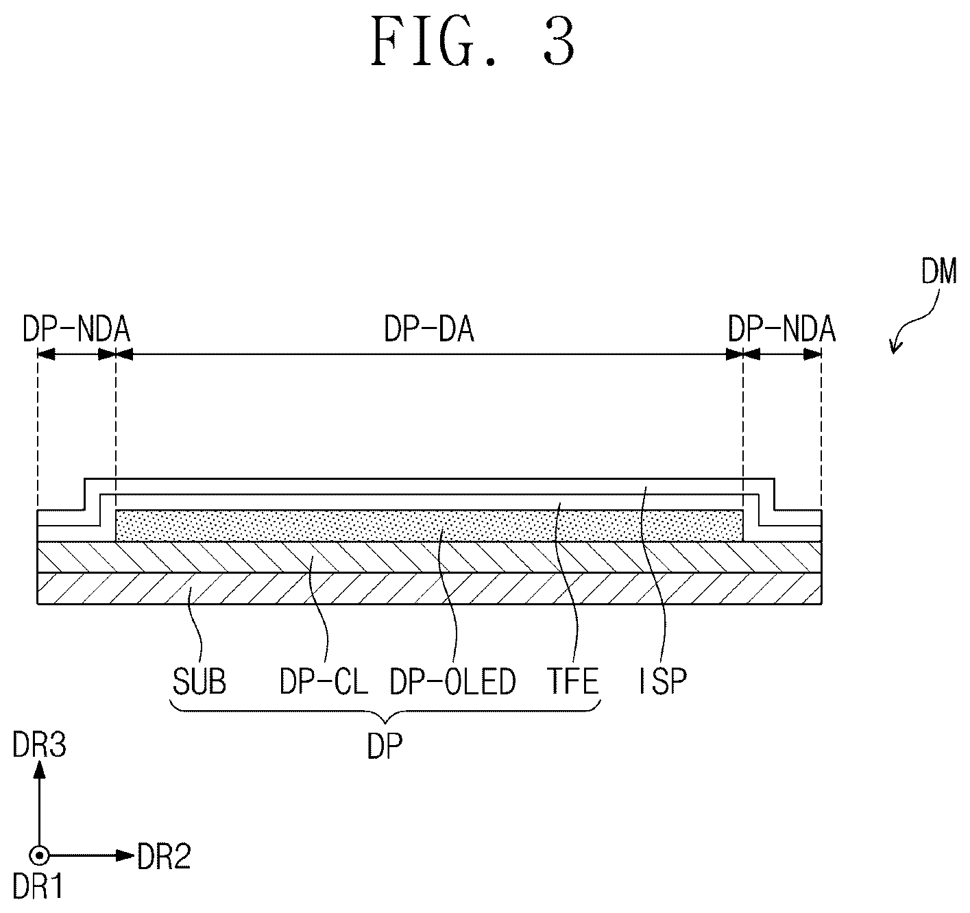 Patent US12101990 Figure 4 – Display device including bending protection and anti-reflection layers