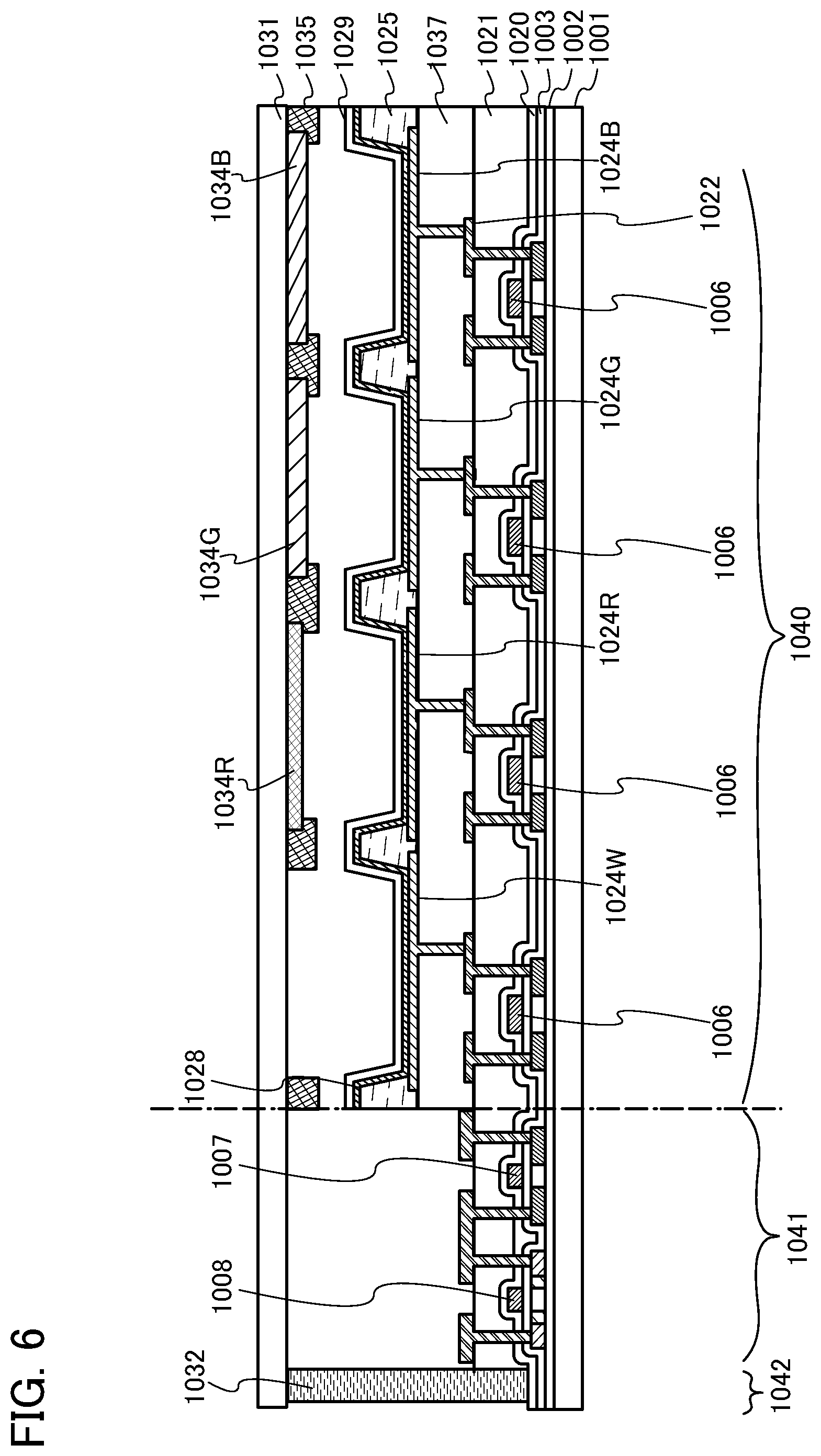 Patent US12101997 Figure 6 – Light-emitting device including light-emitting layer and electron-transport layer