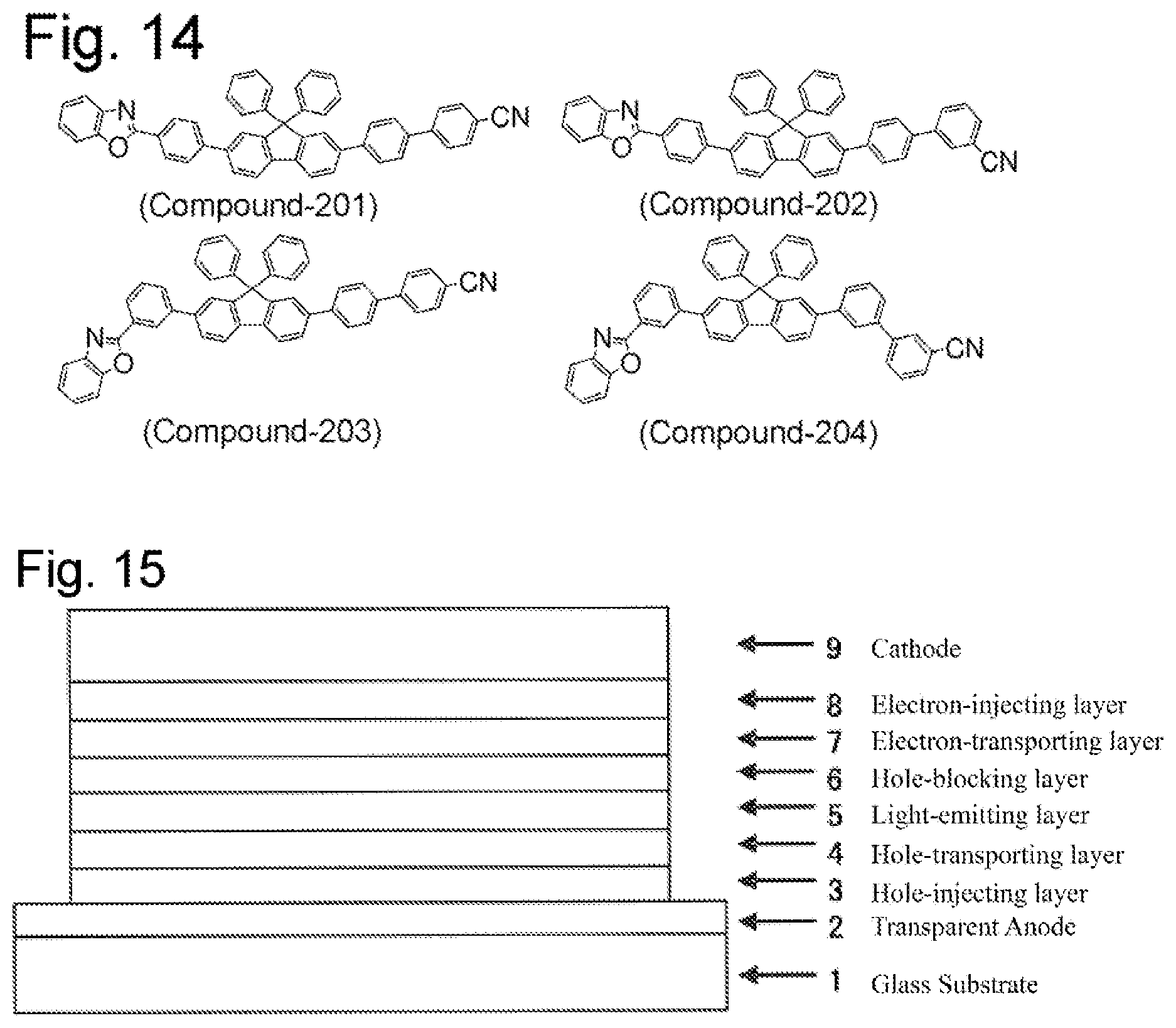 Patent US12102002 Figure 14 – Compound having benzazole ring structure, and organic electroluminescent device